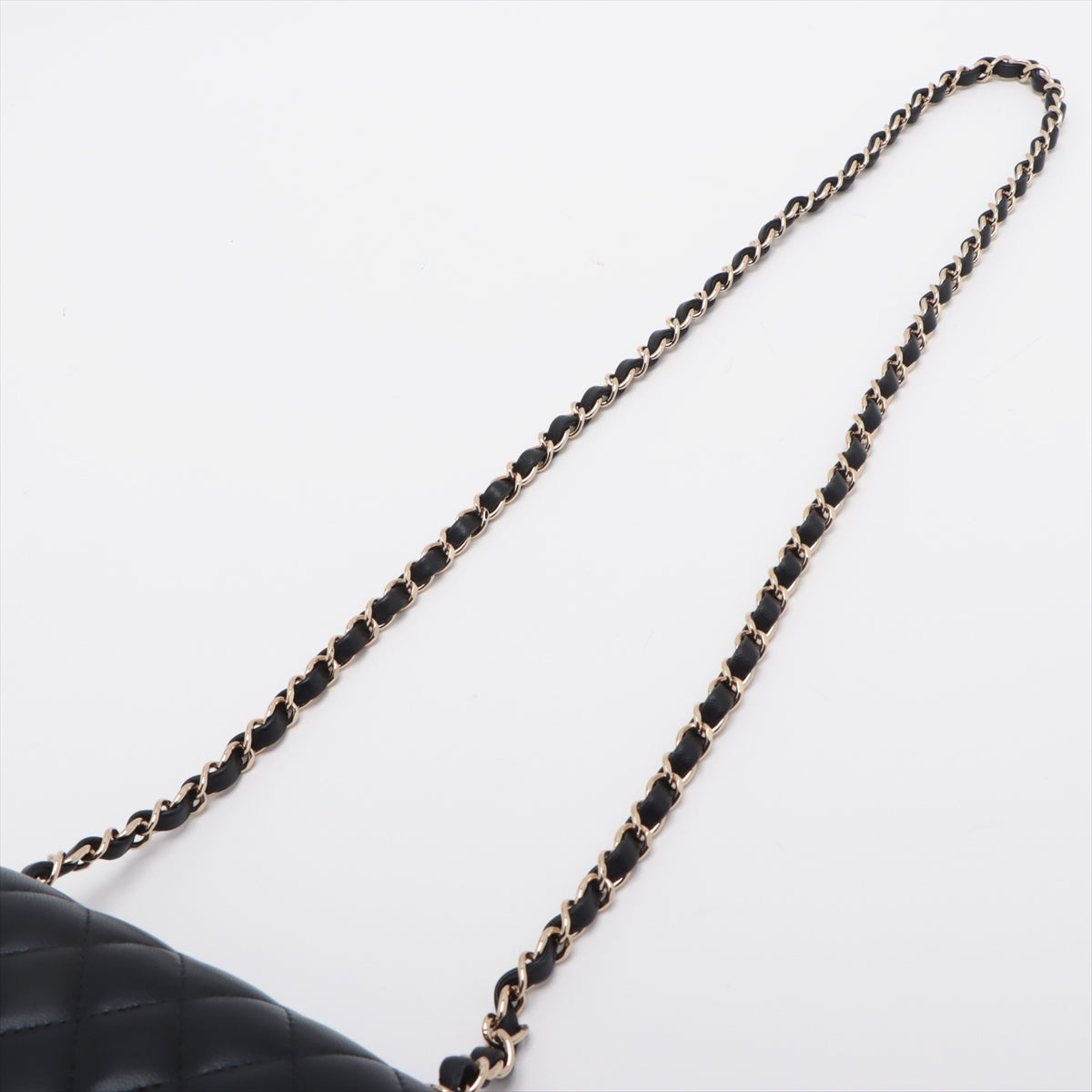 Chanel Mini Matelasse 20 Lambskin Single flap single chain bag Black Silver Metal fittings A69900