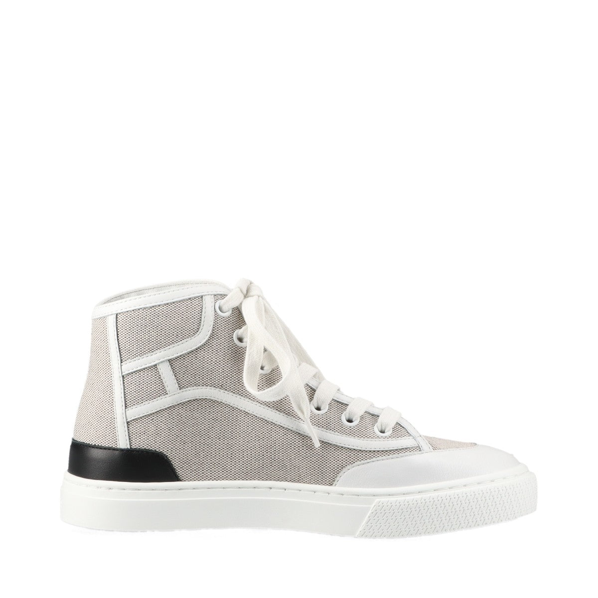 Hermès Get it up Canvas & leather High-top Sneakers EU35 Ladies' White x brown There is a bag