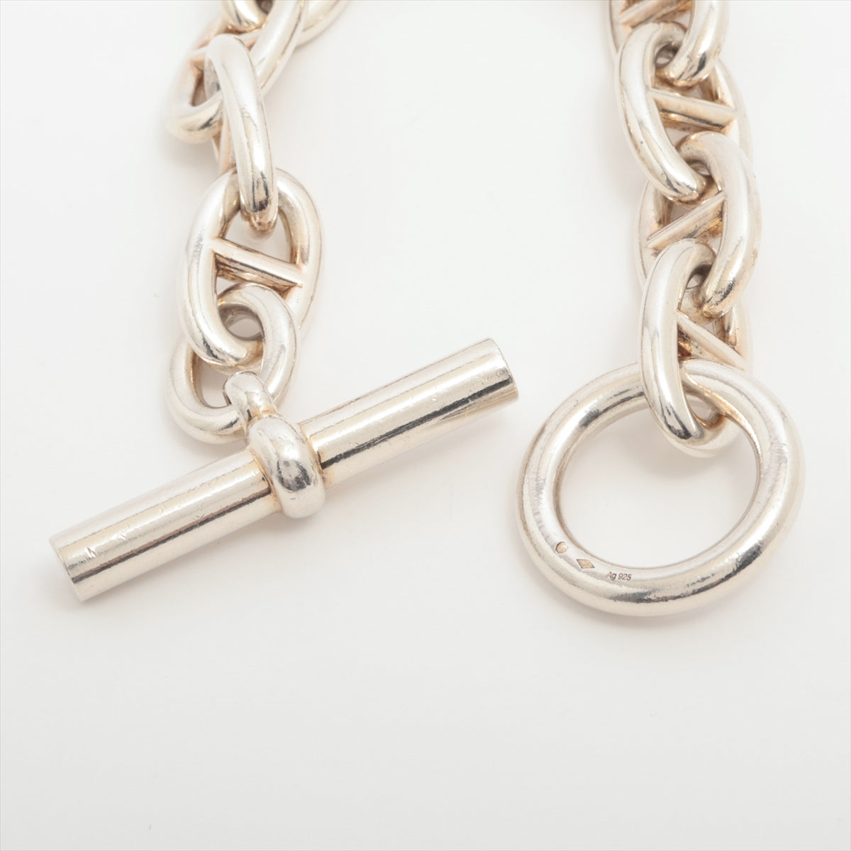 Hermès Chaîne d'Ancre TGM 16D048370 Bracelet 11 frames 925 104.6g Silver