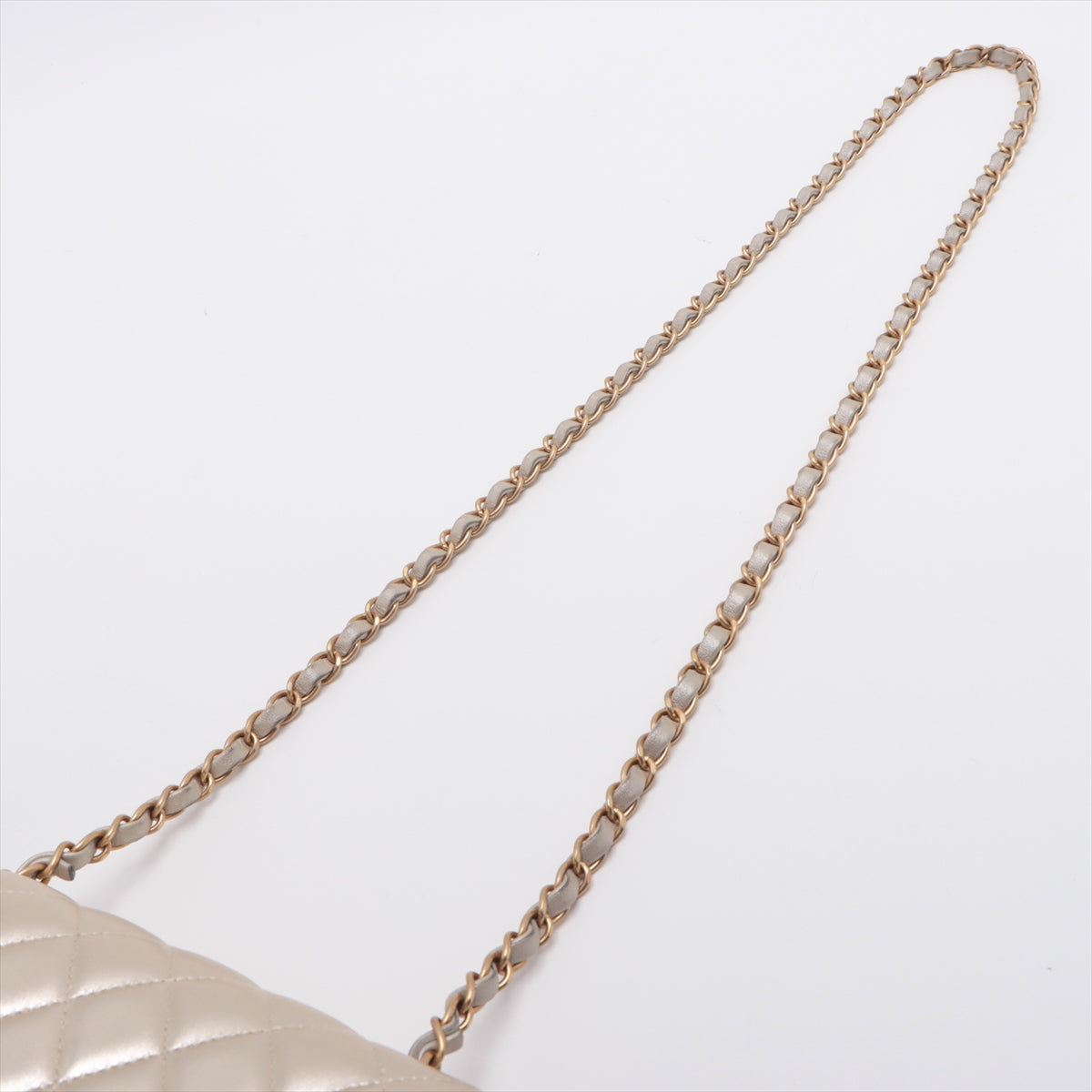 Chanel Mini Matelasse 20 Lambskin Single flap single chain bag Gold Gold Metal fittings A69900