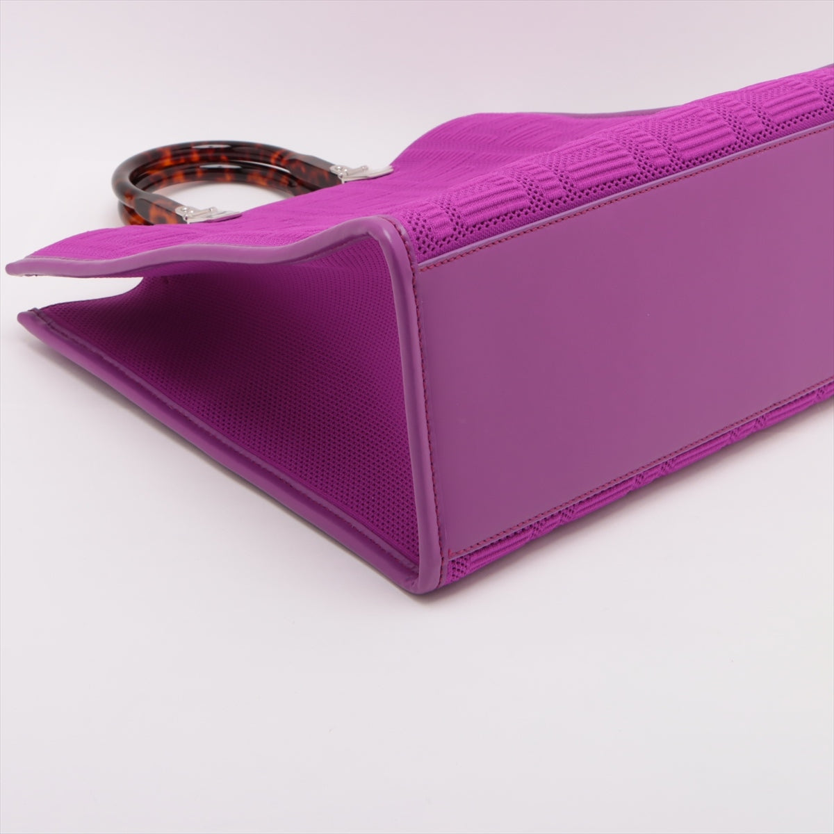 Fendi Sunshine Medium Canvas & Leather Tote Bag Purple 8BH386