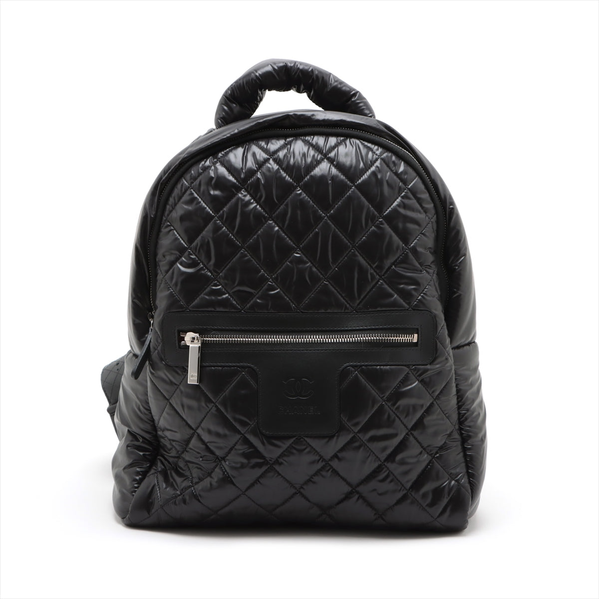 Chanel Coco Cocoon Nylon Backpack Black Silver Metal fittings 24XXXXXX