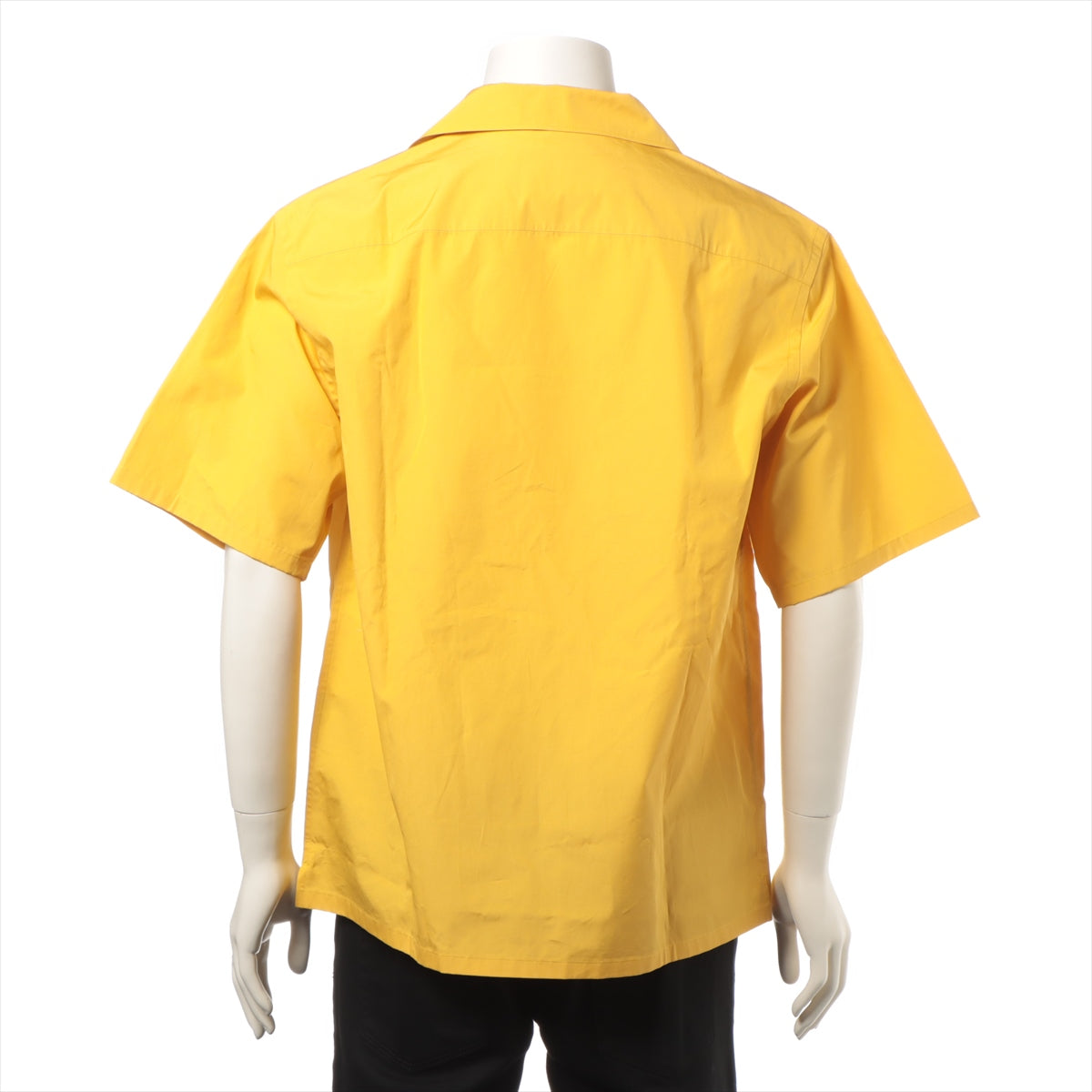 Prada 22SS Cotton Shirt M Men's Yellow  UCS414 bottle print