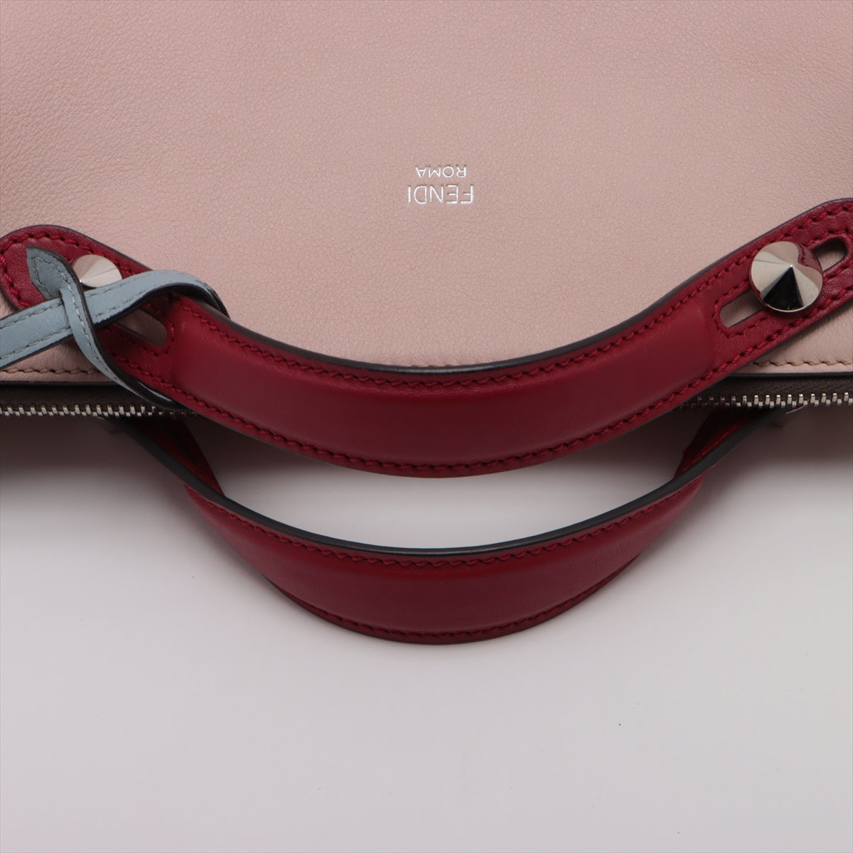 Fendi By the Way Medium Leather 2 Way Handbag Red x pink 8BL124