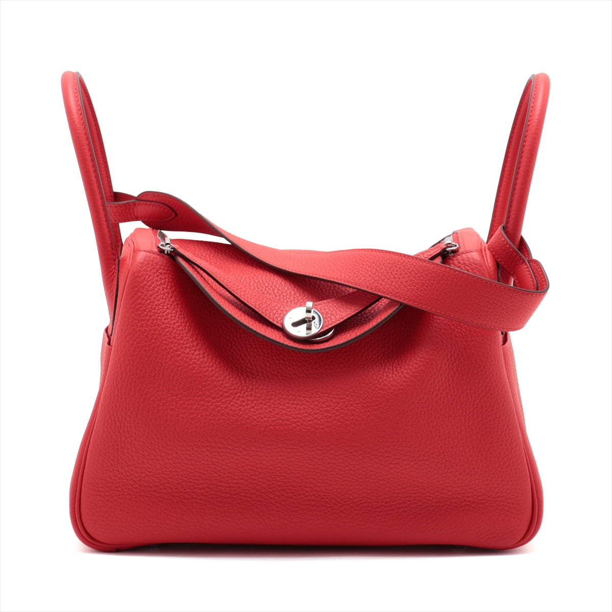 Hermès Lindy 30 Taurillon Clemence Rouge coeur Silver Metal fittings D: 2019