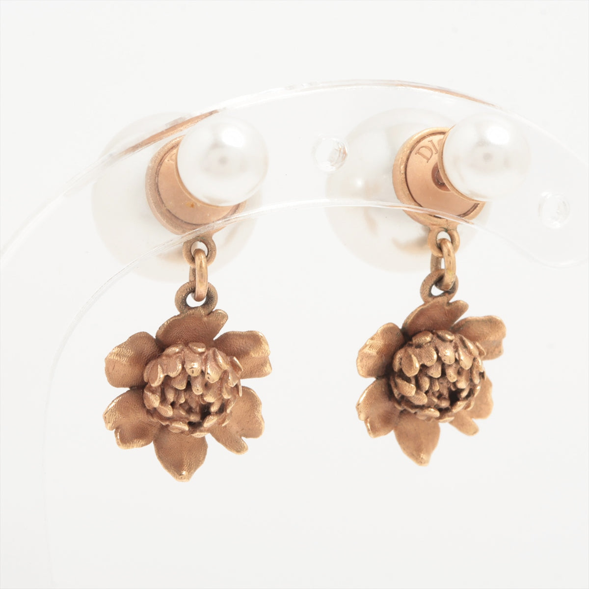 Dior Tribal Earrings (For Both Ears) GP x Imitation pearl Bronze