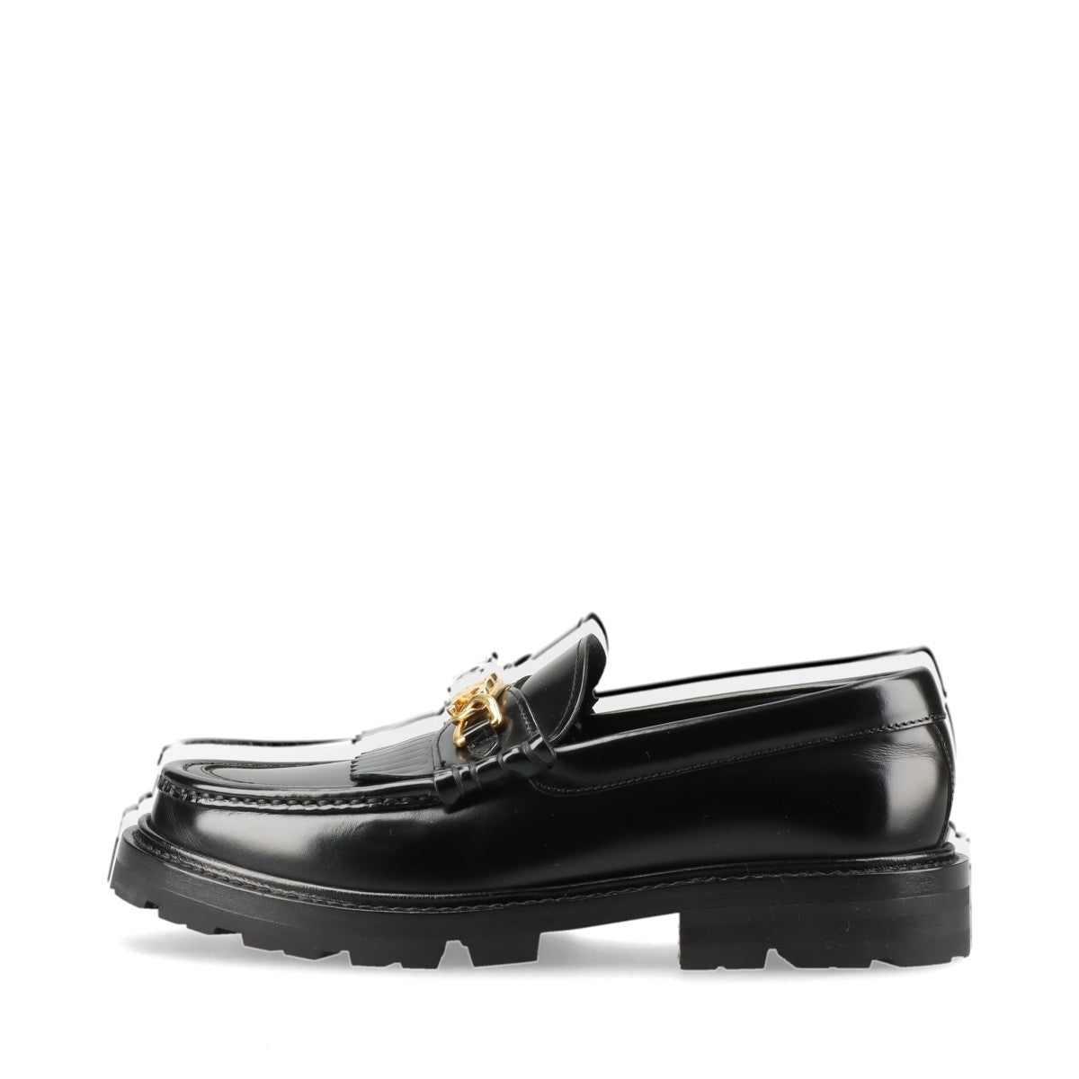 Celine Margaret Hedi Period Leather Loafer 36 Ladies' Black MG1211 Triomphe chain Fringe Box Included