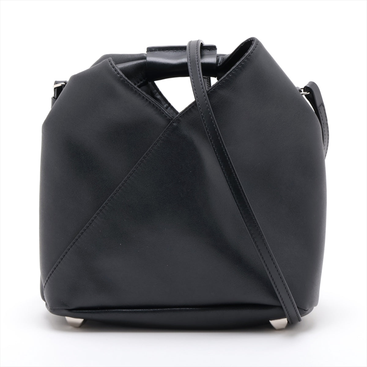 MM6 Japanese Leather Shoulder Bag Black