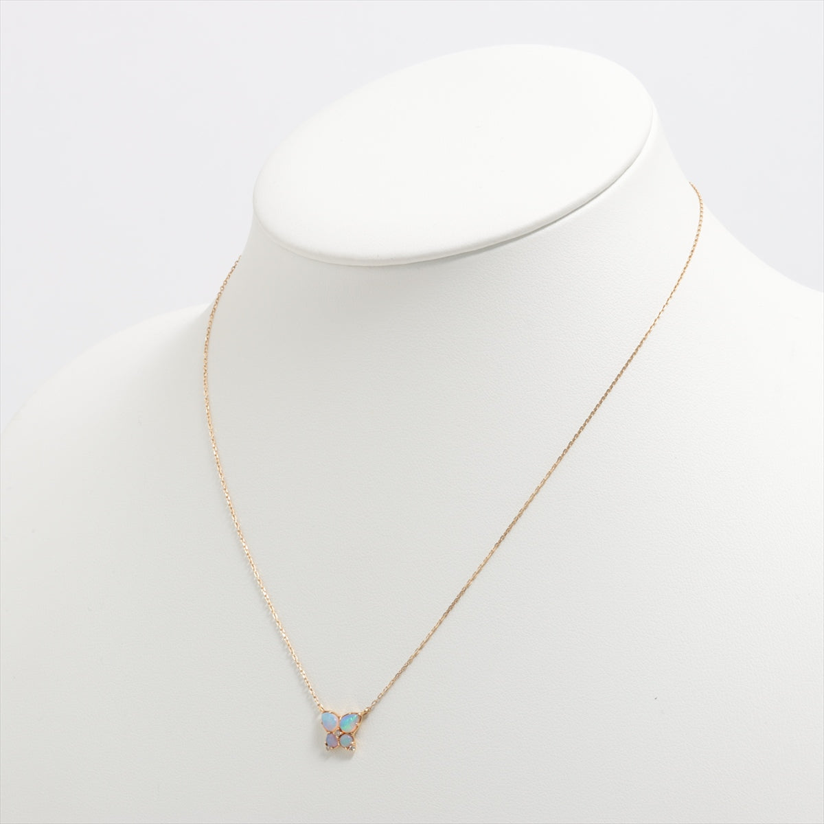 aget Opal Diamond Necklace K10×K14 1.3g 0.02