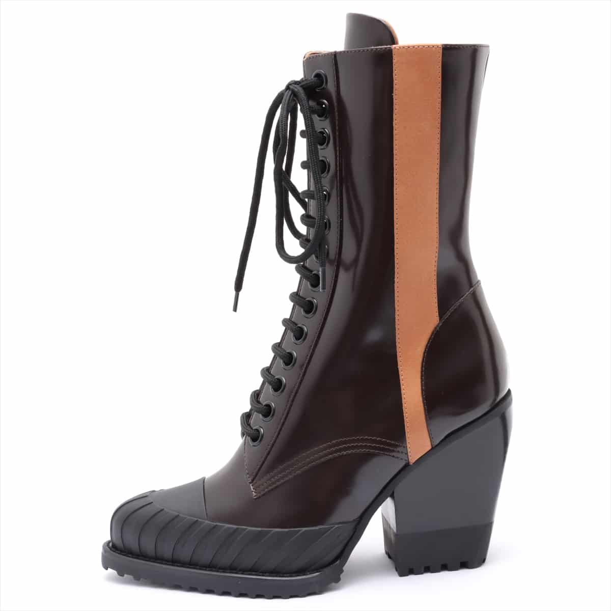 Chloe Leather Boots 37 Ladies' Burgundy