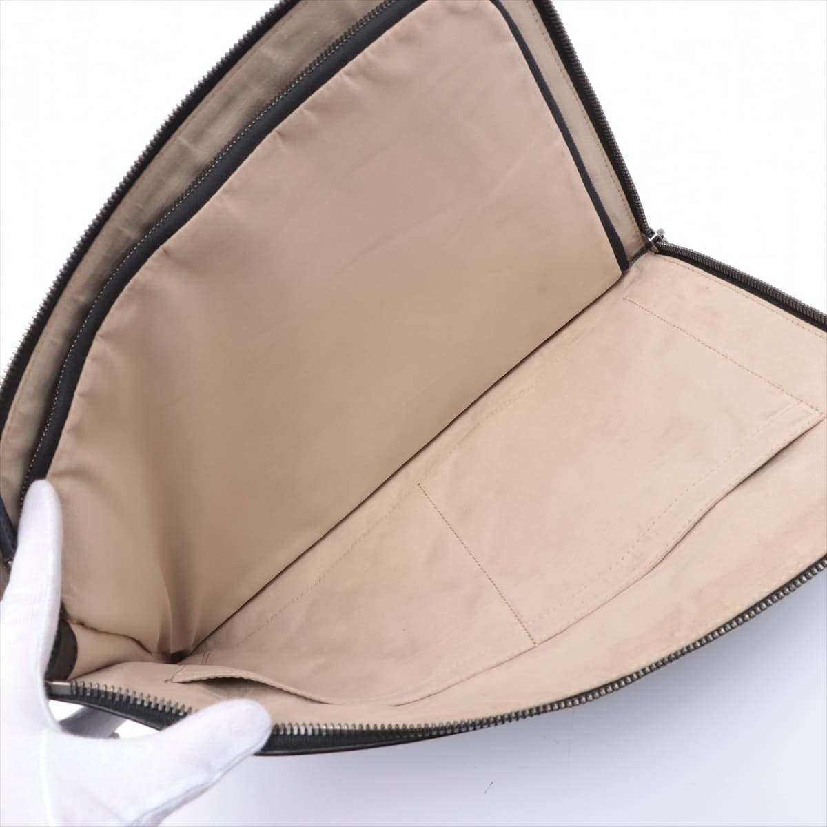 Berluti Nino XL Leather Clutch bag Brown