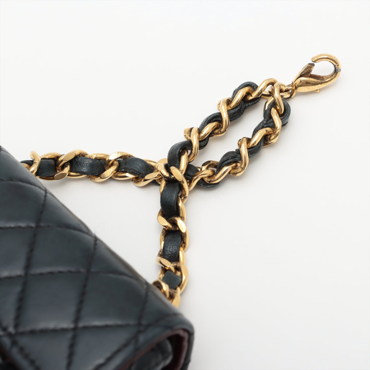 Chanel Mini Mini Matelasse Lambskin Chain bag Black Gold Metal fittings