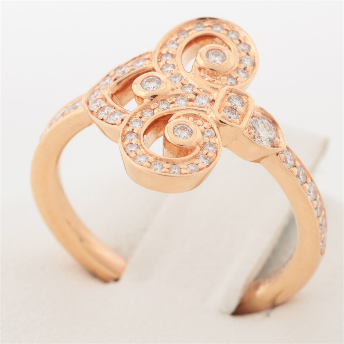 Tiffany Fleur-de-Lys Diamond Ring 750(PG) 4.0g