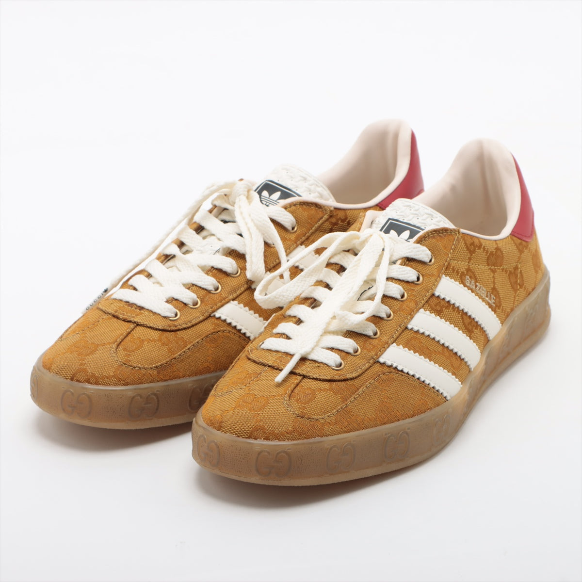 Gucci x adidas Gazelle Canvas & leather Sneakers 25.5㎝ Ladies' Brown HQ8850
