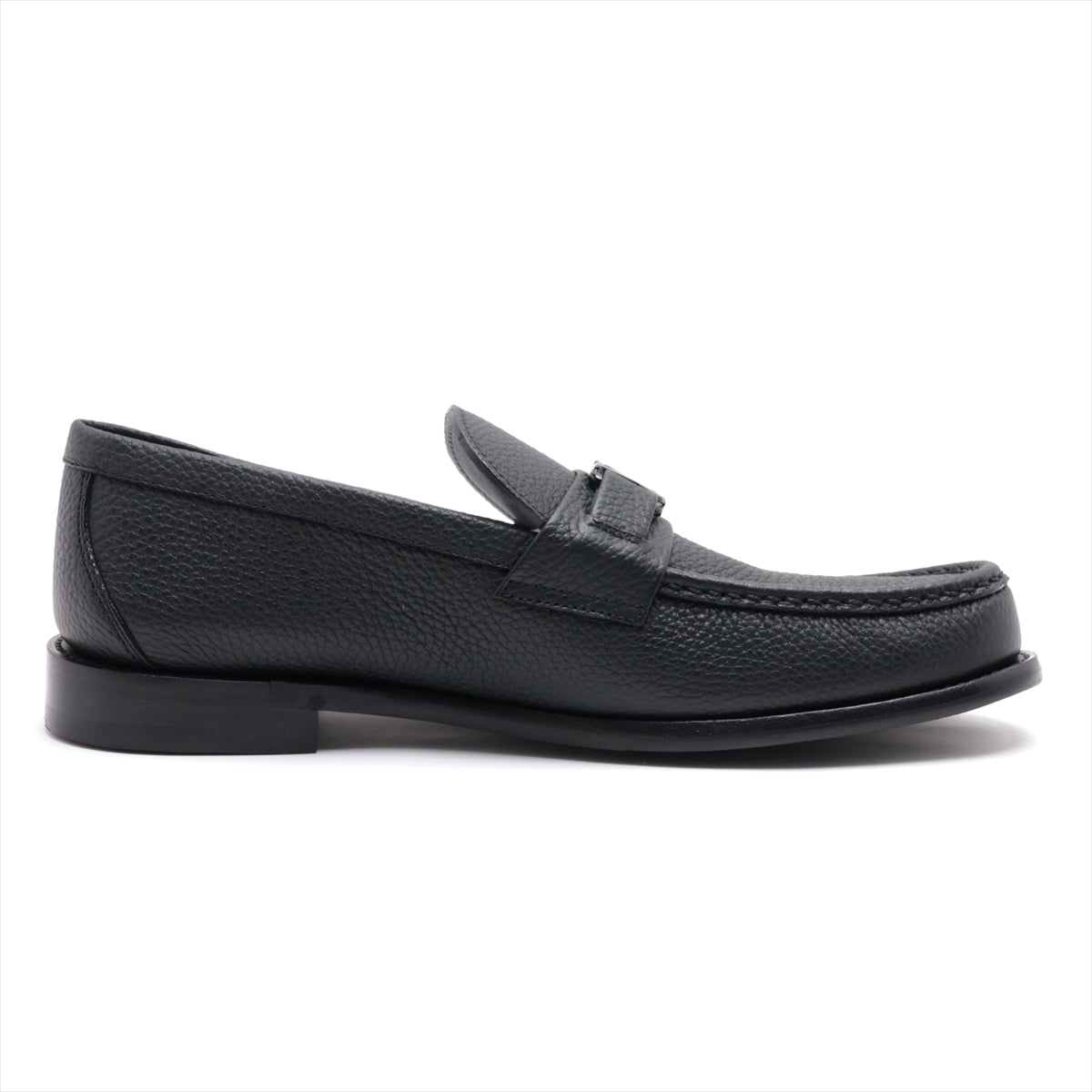 Louis Vuitton Major line 23 years Leather Loafer 8.5 Men's Black ND1213 LV Logo Box There is a storage bag