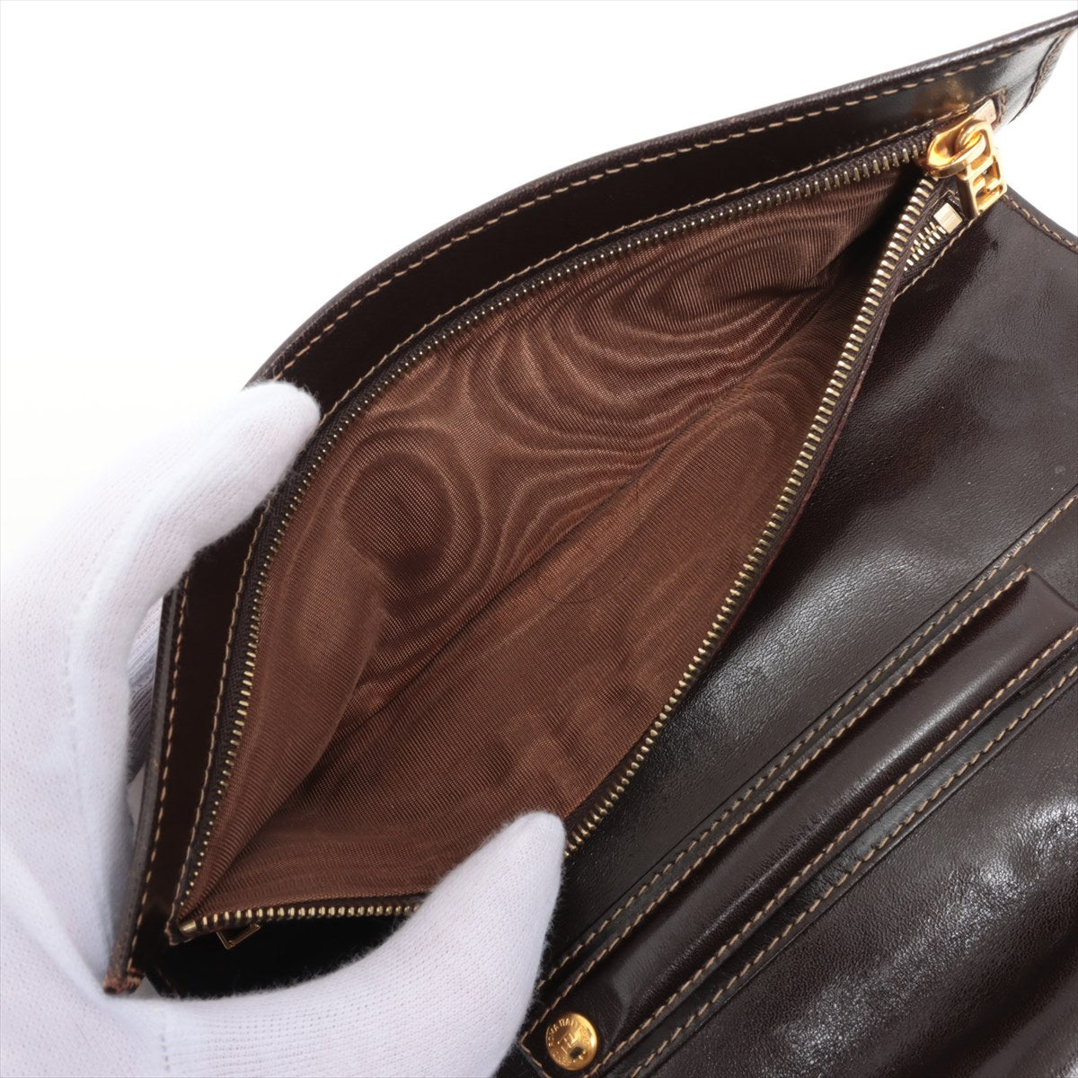Fendi Canvas & leather Wallet Brown
