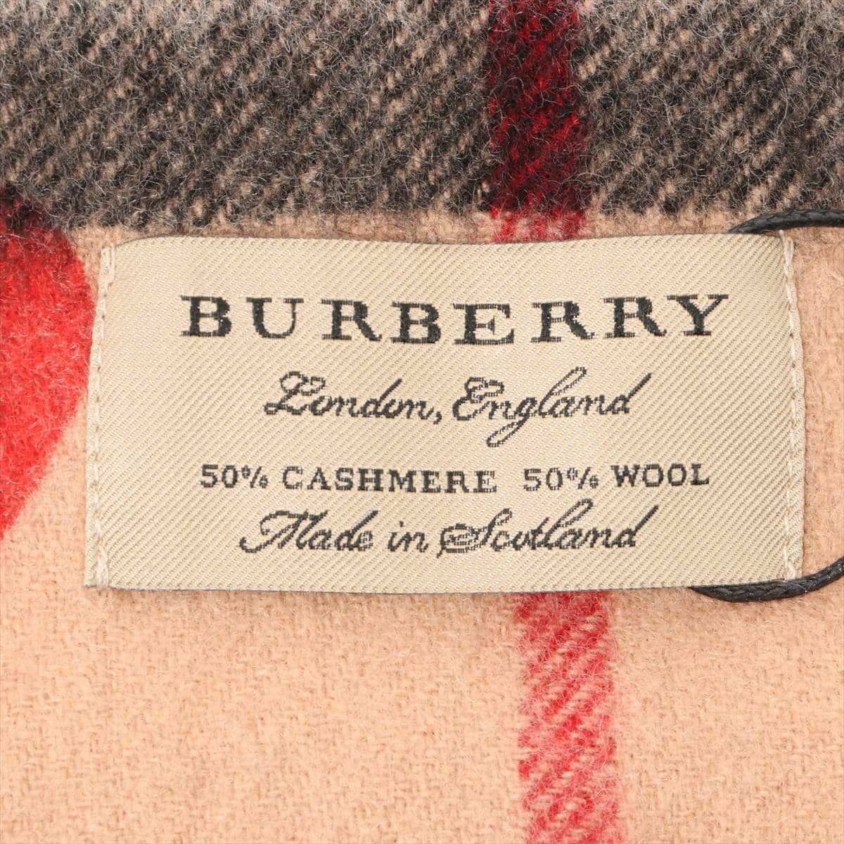 Burberry Stole Cashmere Brown Heart pattern