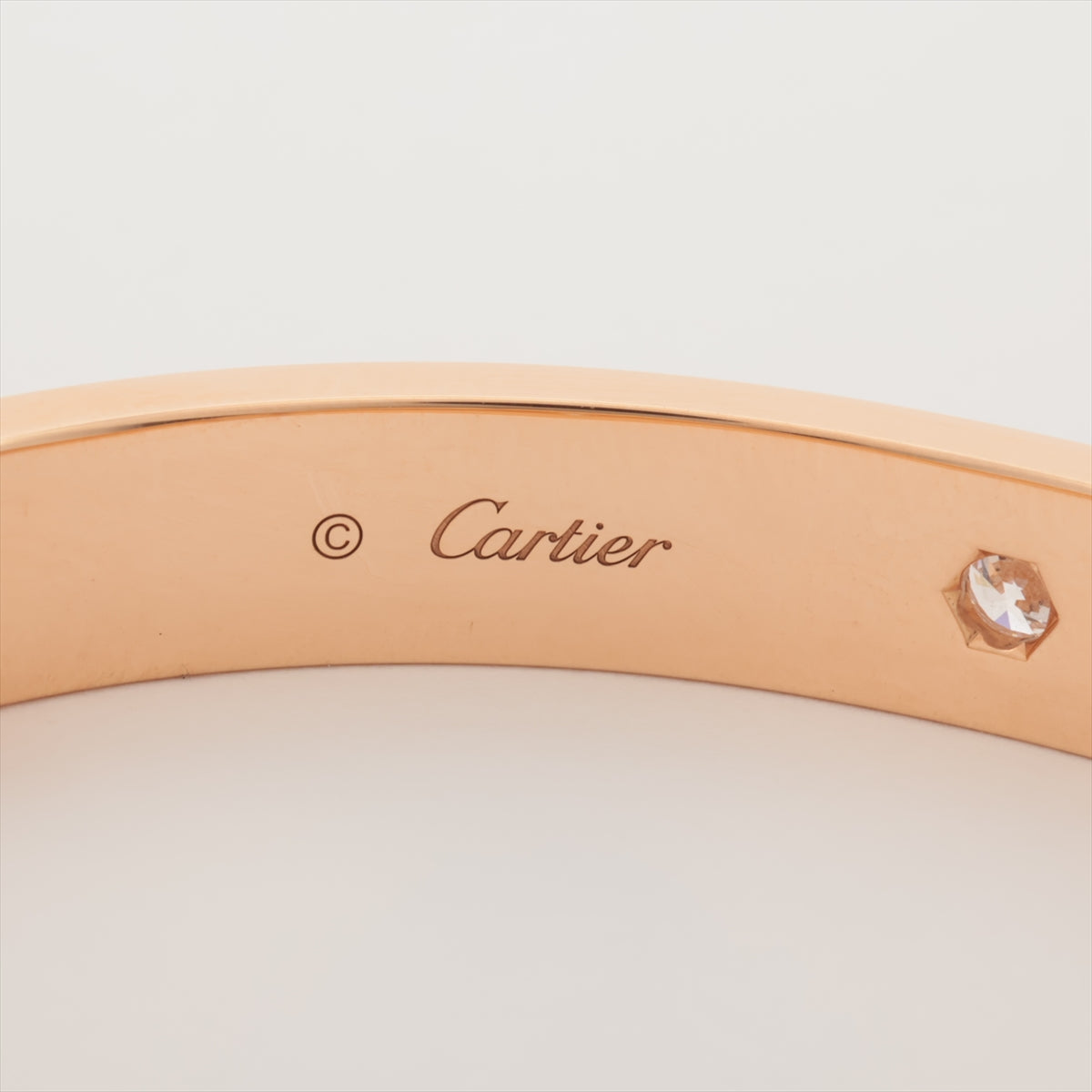 Cartier Love half diamond Bracelet 750(PG) 30.6g 16 With screwdriver