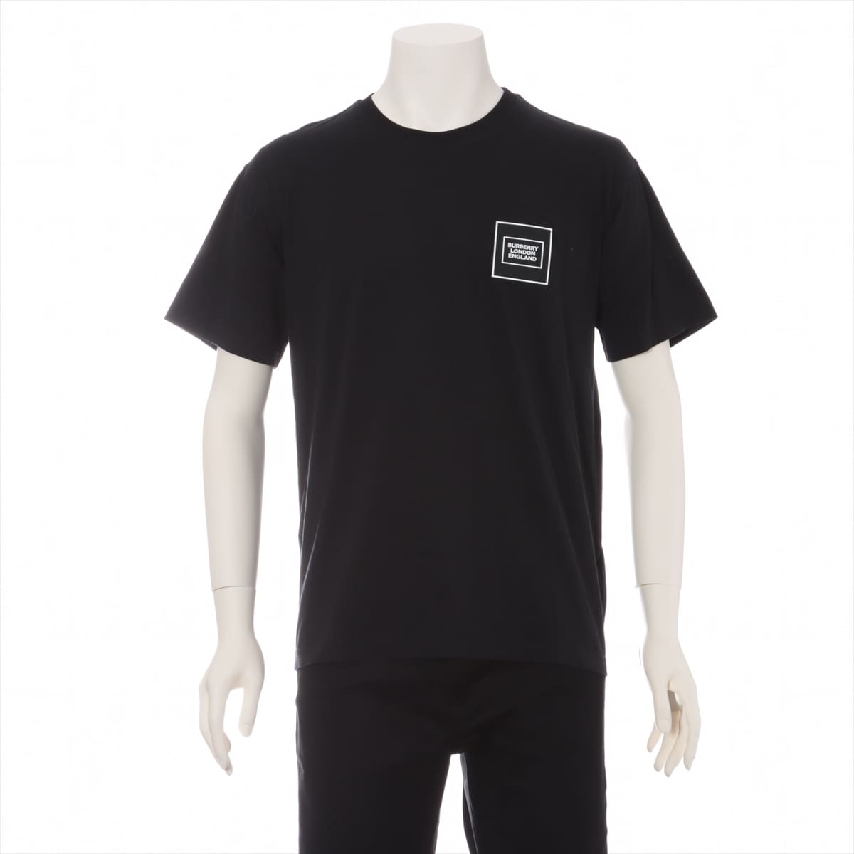 Burberry Cotton T-shirt XS Men's Black  logo plate