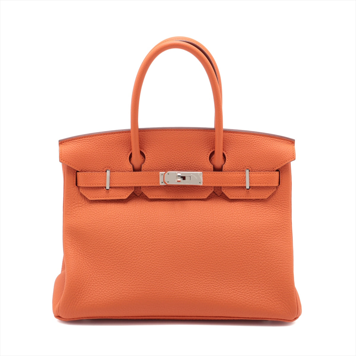 Hermès Birkin 30 Togo Orange Silver Metal fittings □Q:2013