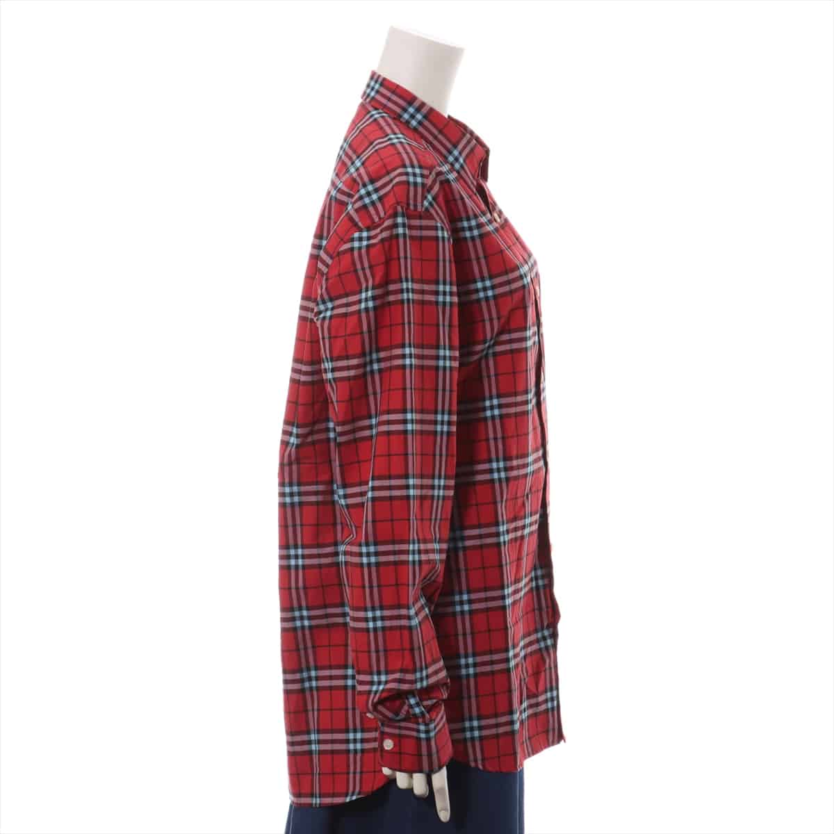 Burberry Nova Check Cotton Shirt L Men's Red