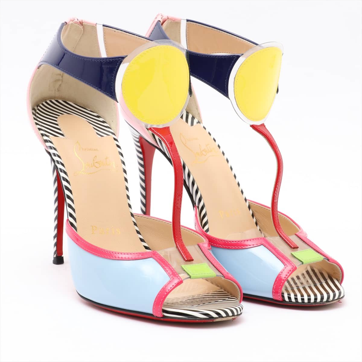 Christian Louboutin Patent leather Sandals 37 Ladies' Multicolor ecripse