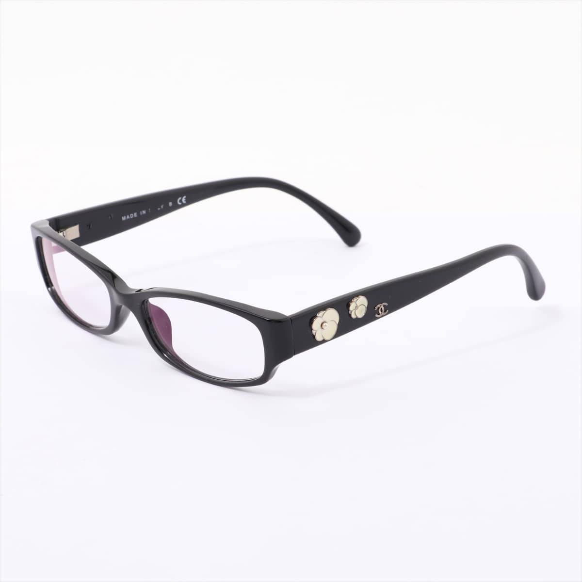 Chanel 3198-H-A Camelia Glasses Plastic Black