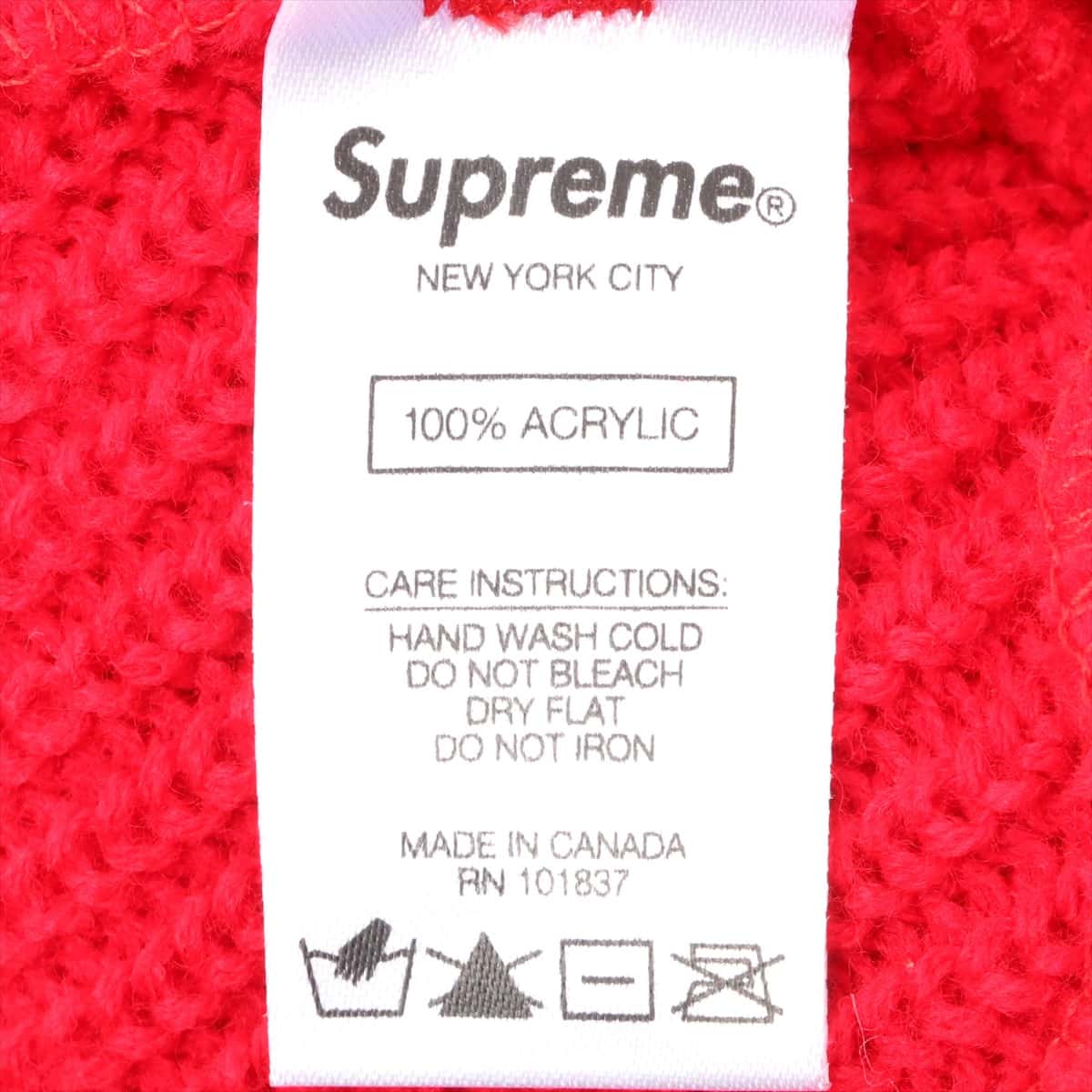 Supreme Knit cap Acrylic Red