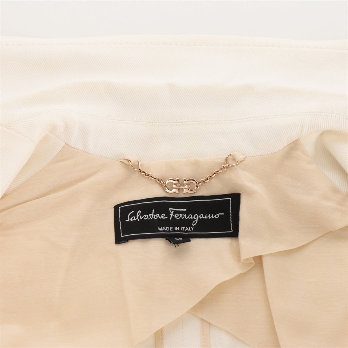 Ferragamo Cotton & rayon Jacket 38 Ladies' White