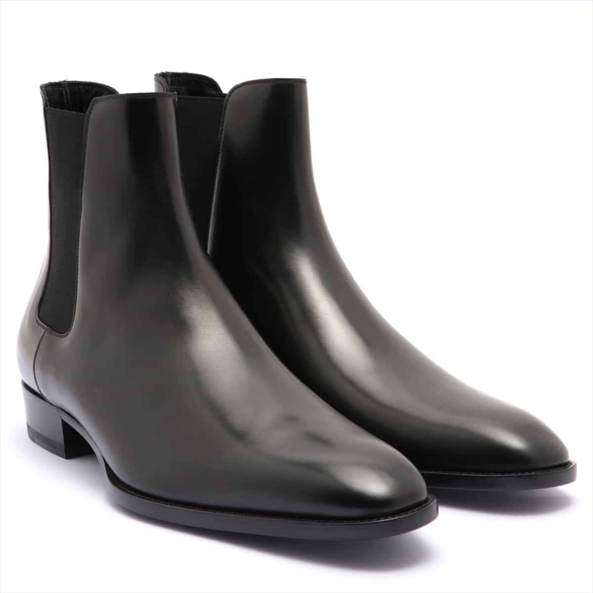 Saint Laurent Paris Leather Side Gore Boots 42.5 Men's Black