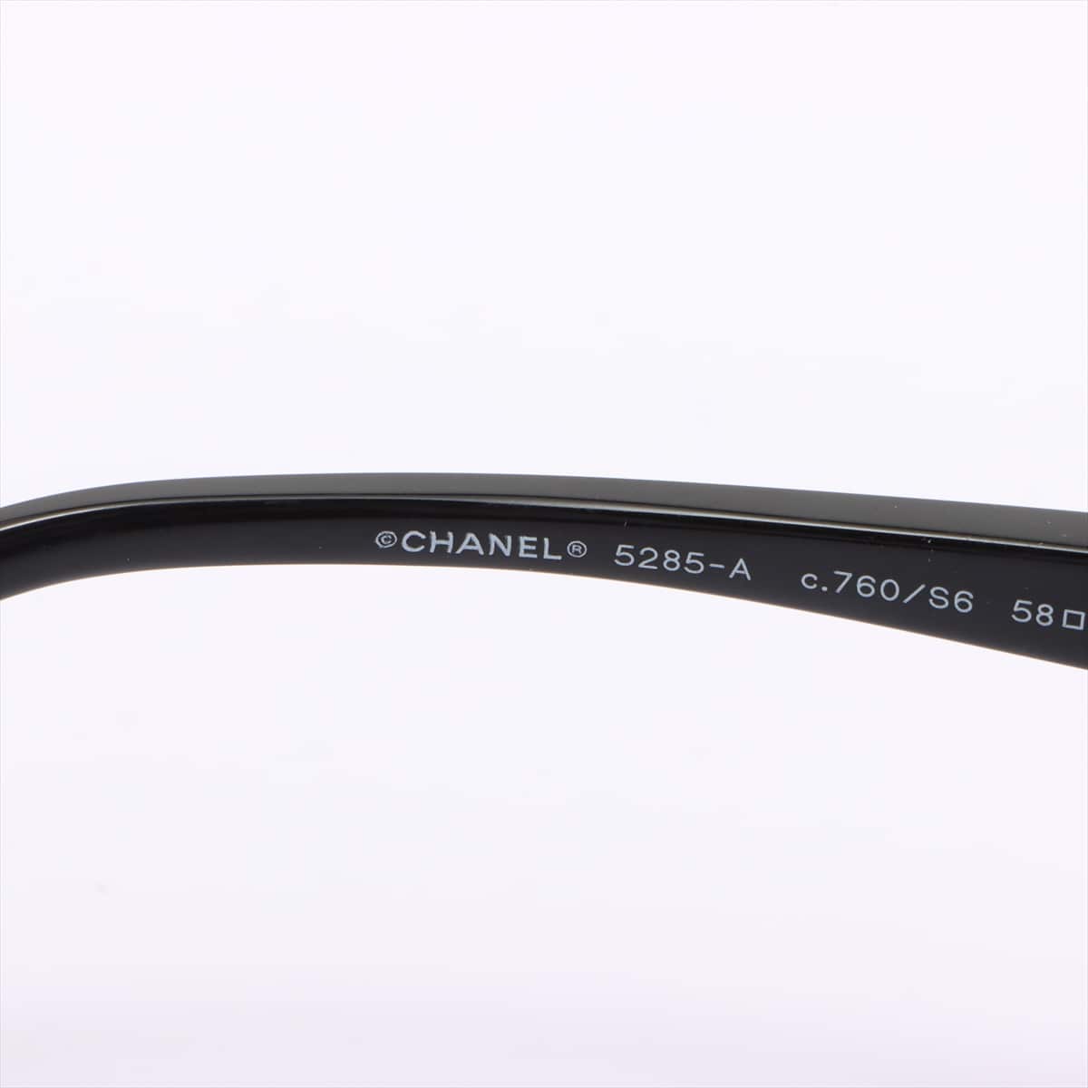 Chanel 5285-A Coco Mark Sunglass Plastic Black