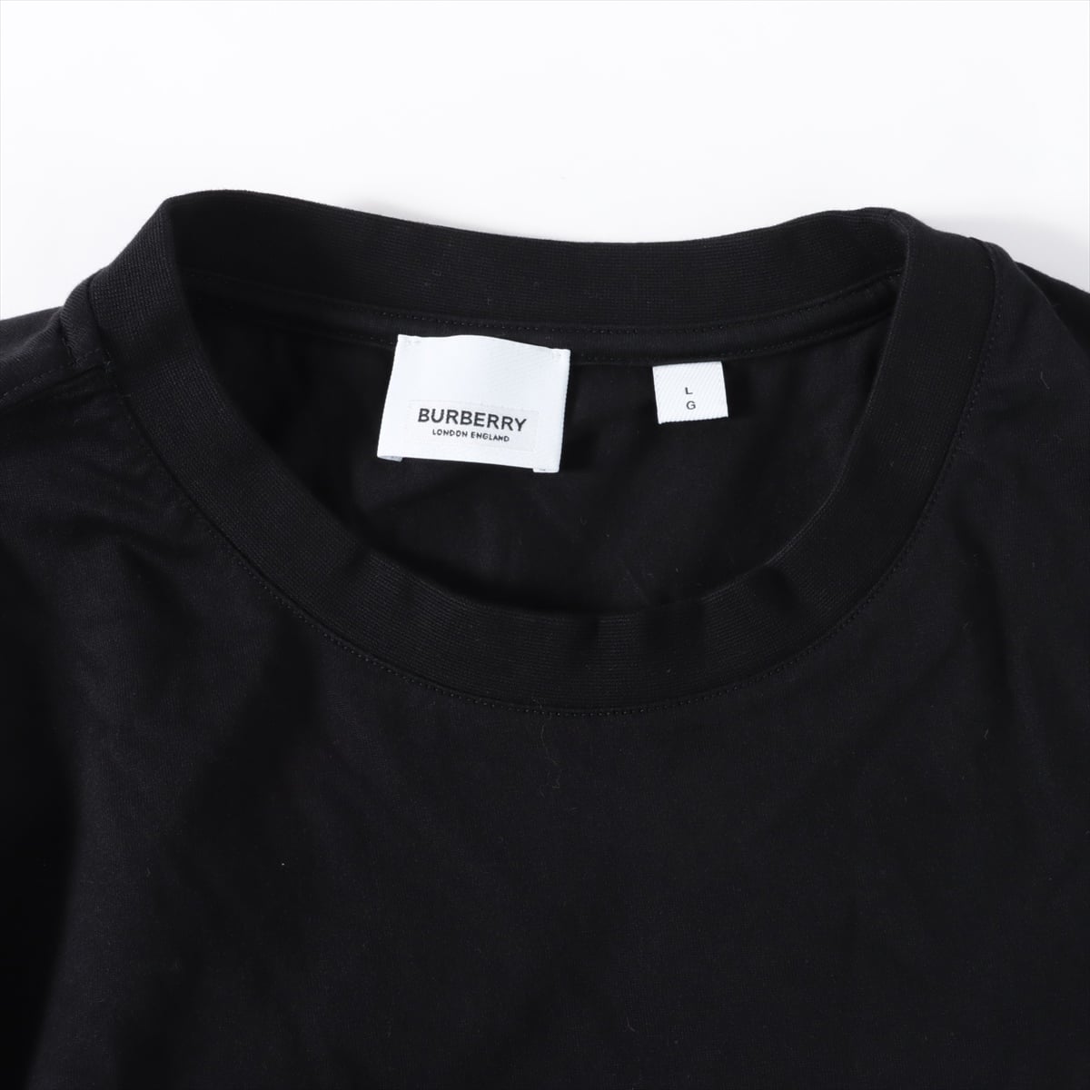 Burberry Cotton T-shirt L Men's Black  Logo