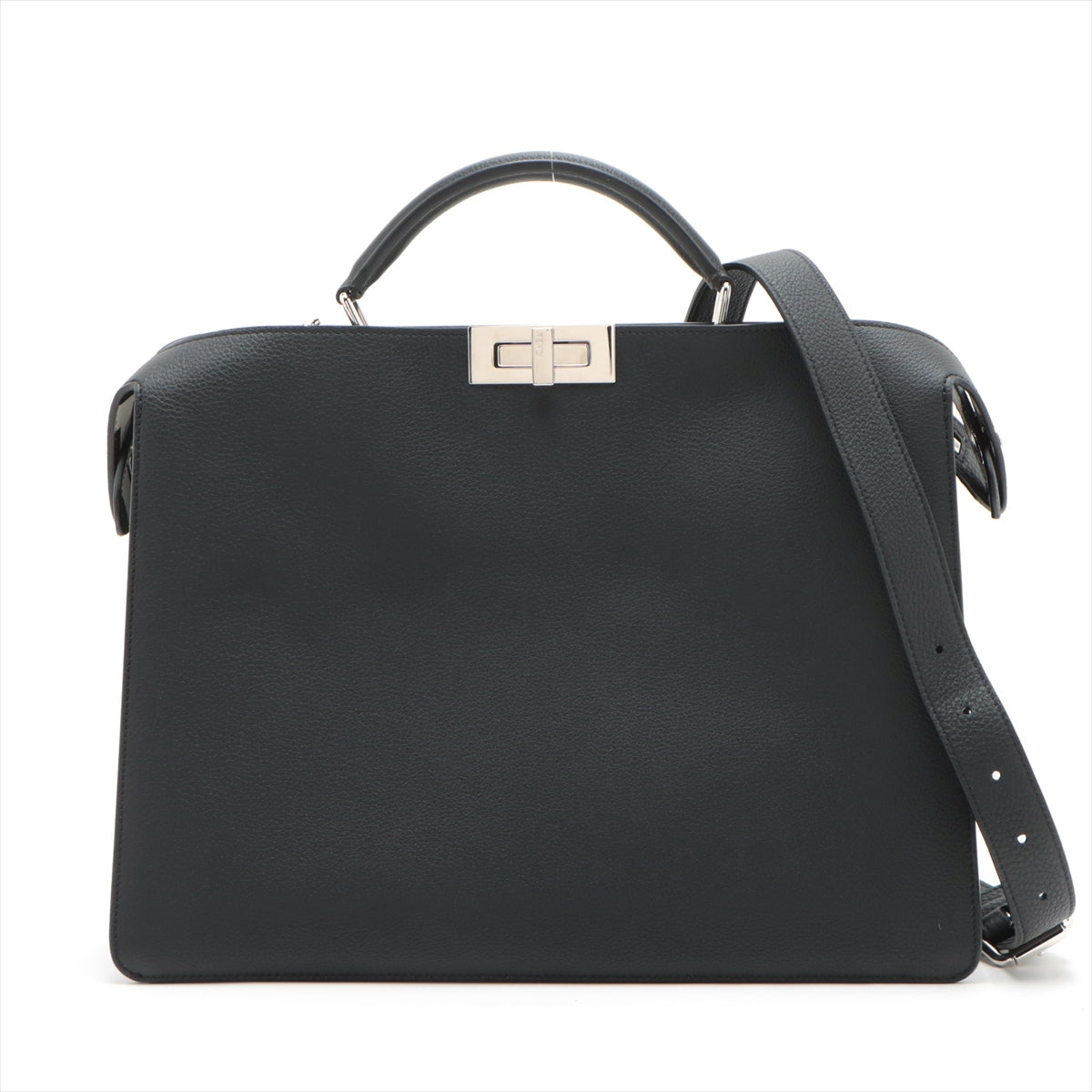 Fendi x Marc Jacobs Peek-a-boo ICU Co., Ltd. Medium Leather 2 Way Handbag Black × White 7VA529