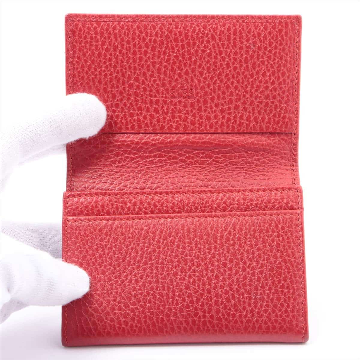 Gucci GG Marmont 474748 Leather Card case Red