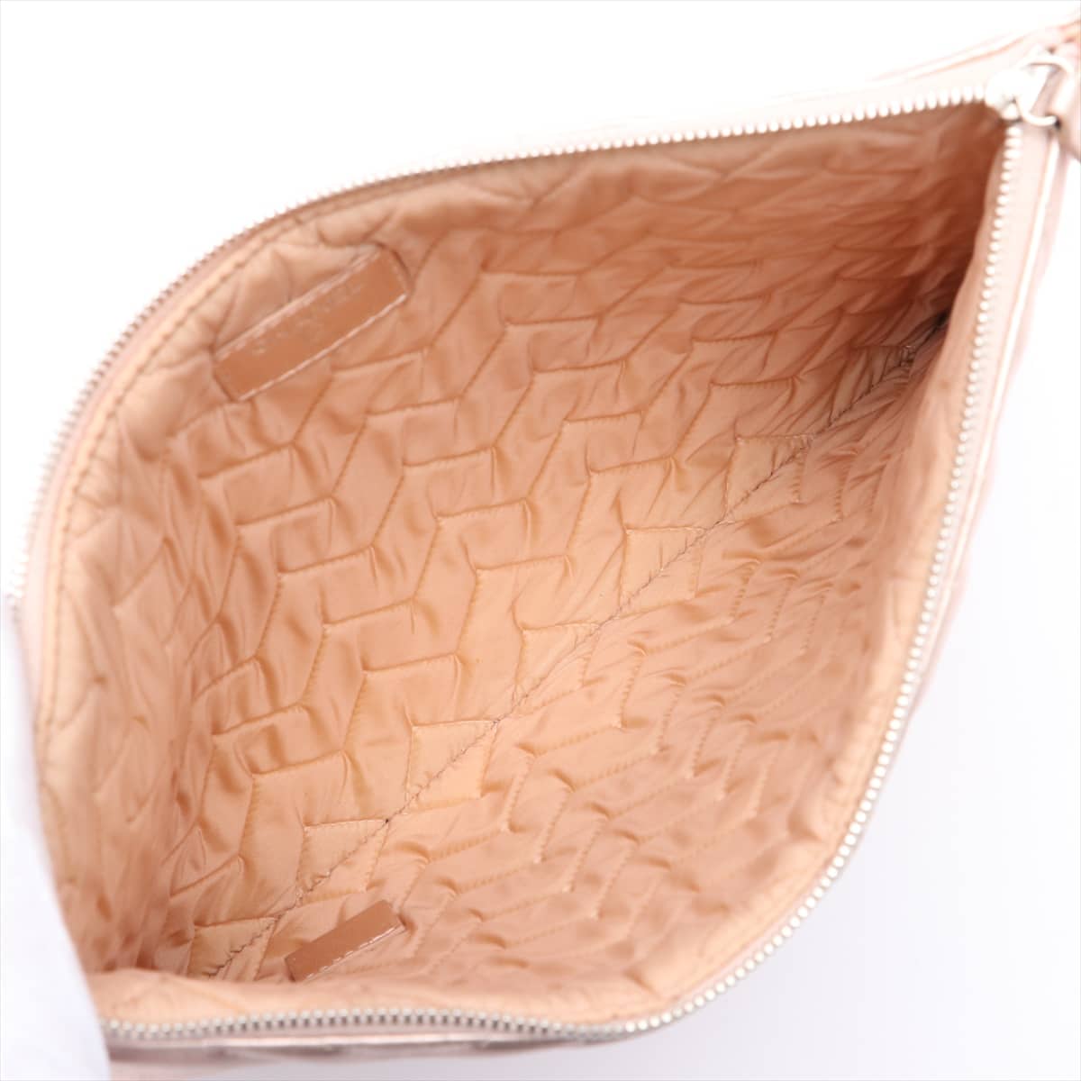Chanel Coco Mark Lambskin Clutch bag Chevron Pink Gold Silver Metal fittings 22XXXXXX