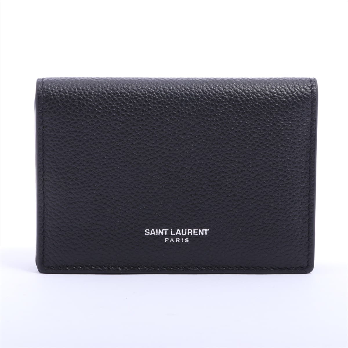 Saint Laurent Paris Leather Card case Black