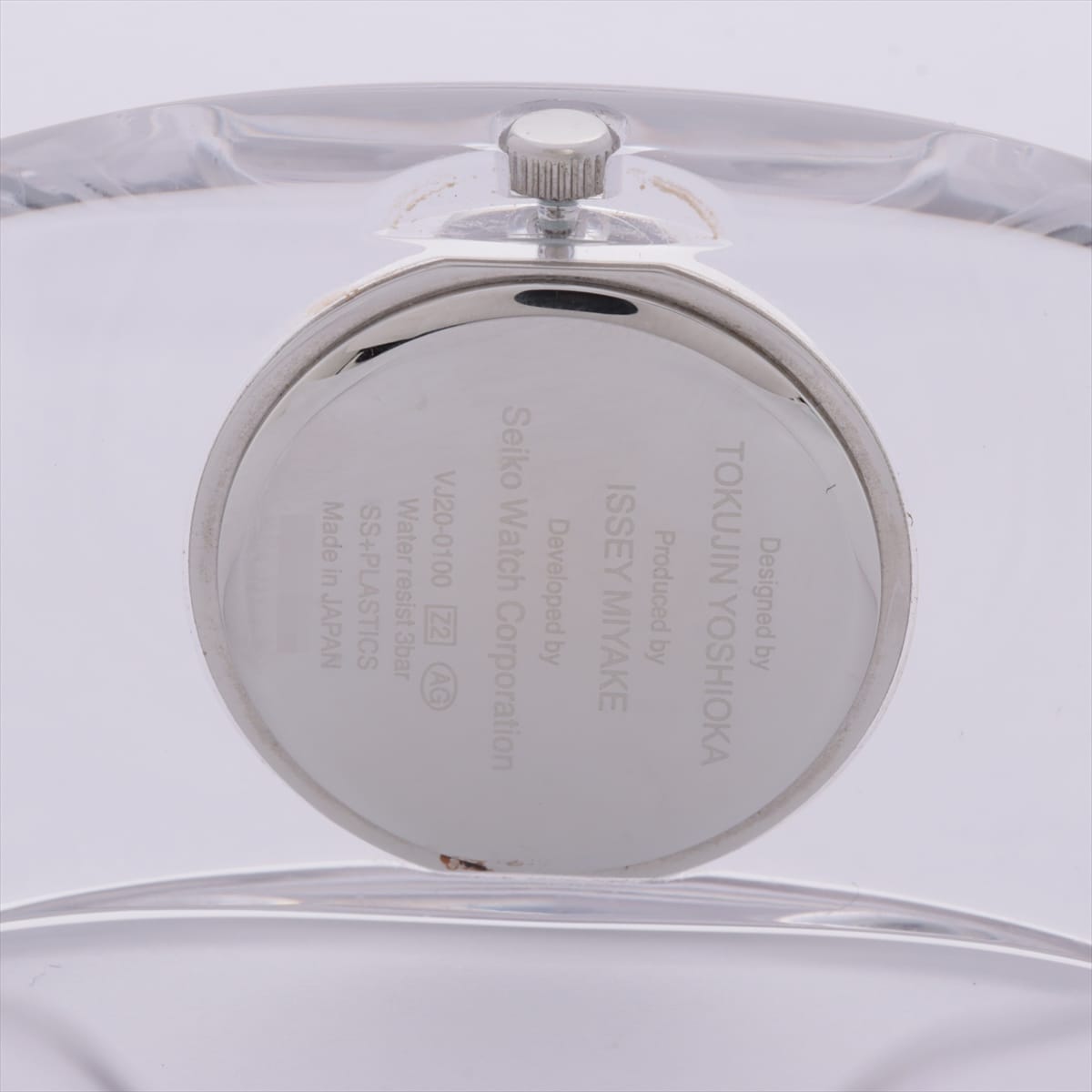 ISSEY MIYAKE Bangle Watch “O” Yoshioka Tokujin design VJ20-0100 Plastic QZ Silver-Face