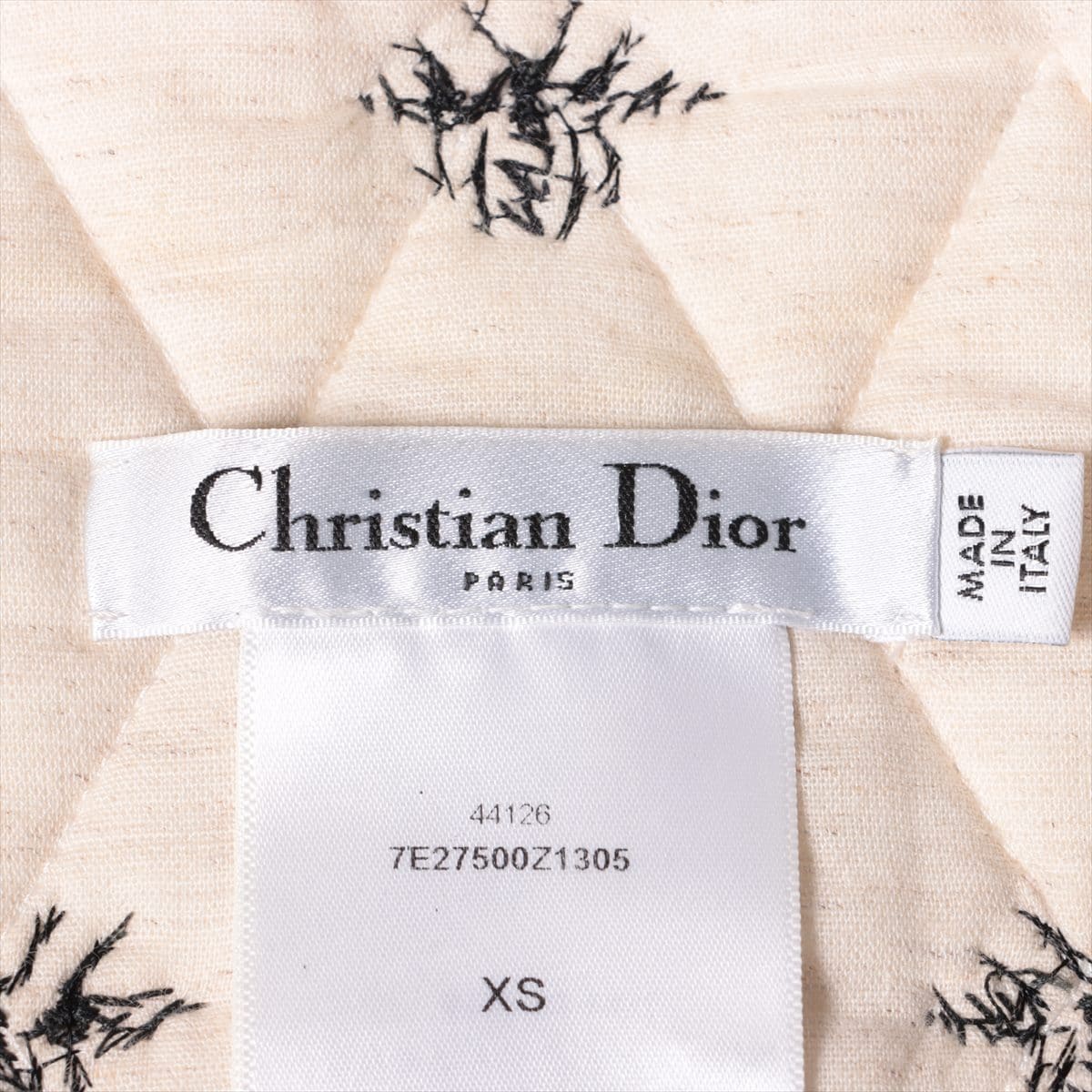 Christian Dior Cotton Vest XS Ladies' White  Bee 7E27500Z1305
