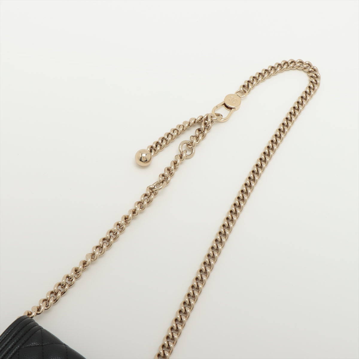 Chanel Boy Chanel Caviar Skin Waist Bag Belt Bag Black Silver Metal Fittings 31st