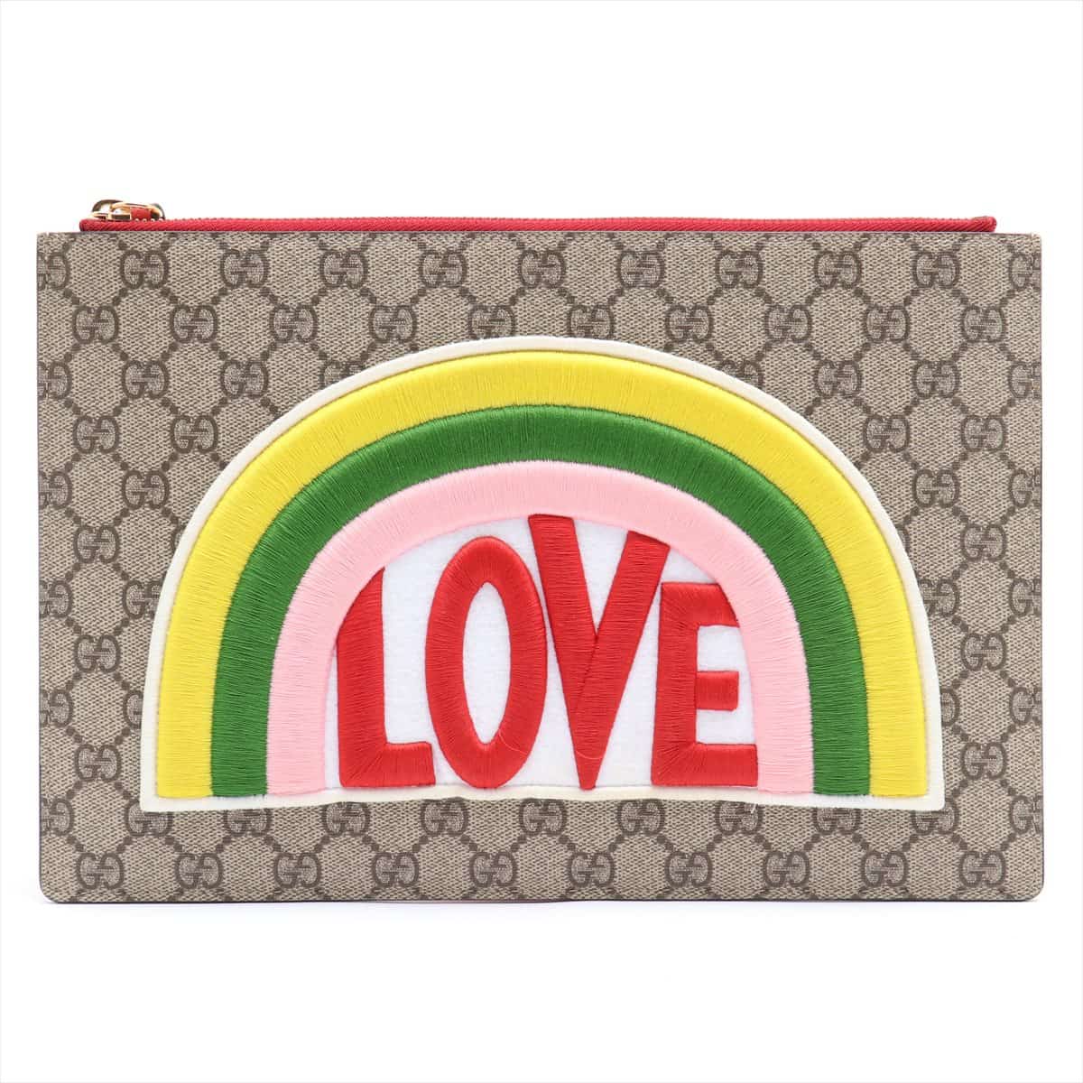 Gucci GG Supreme Clutch bag Red 476411