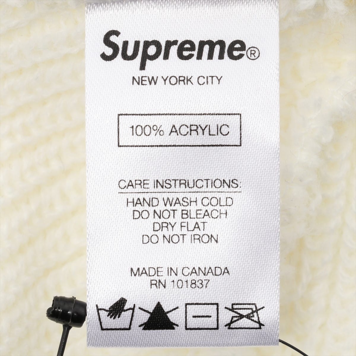 Supreme Knit cap Acrylic White Logo embroidery