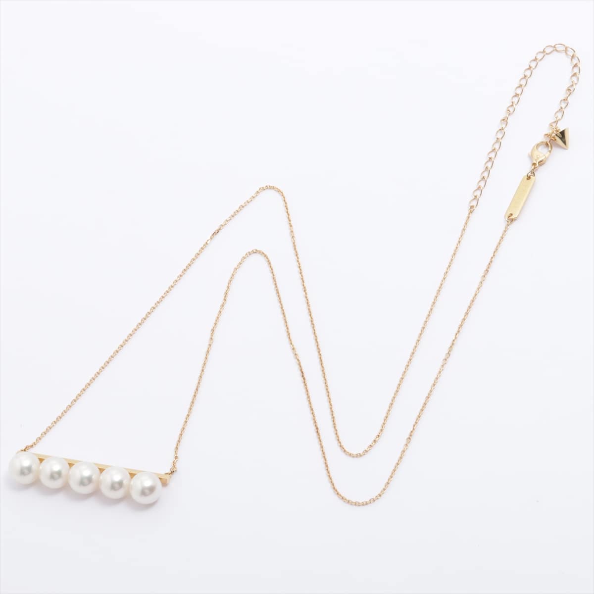 TASAKI Balance Signature Pearl Necklace 750YG 12.4g