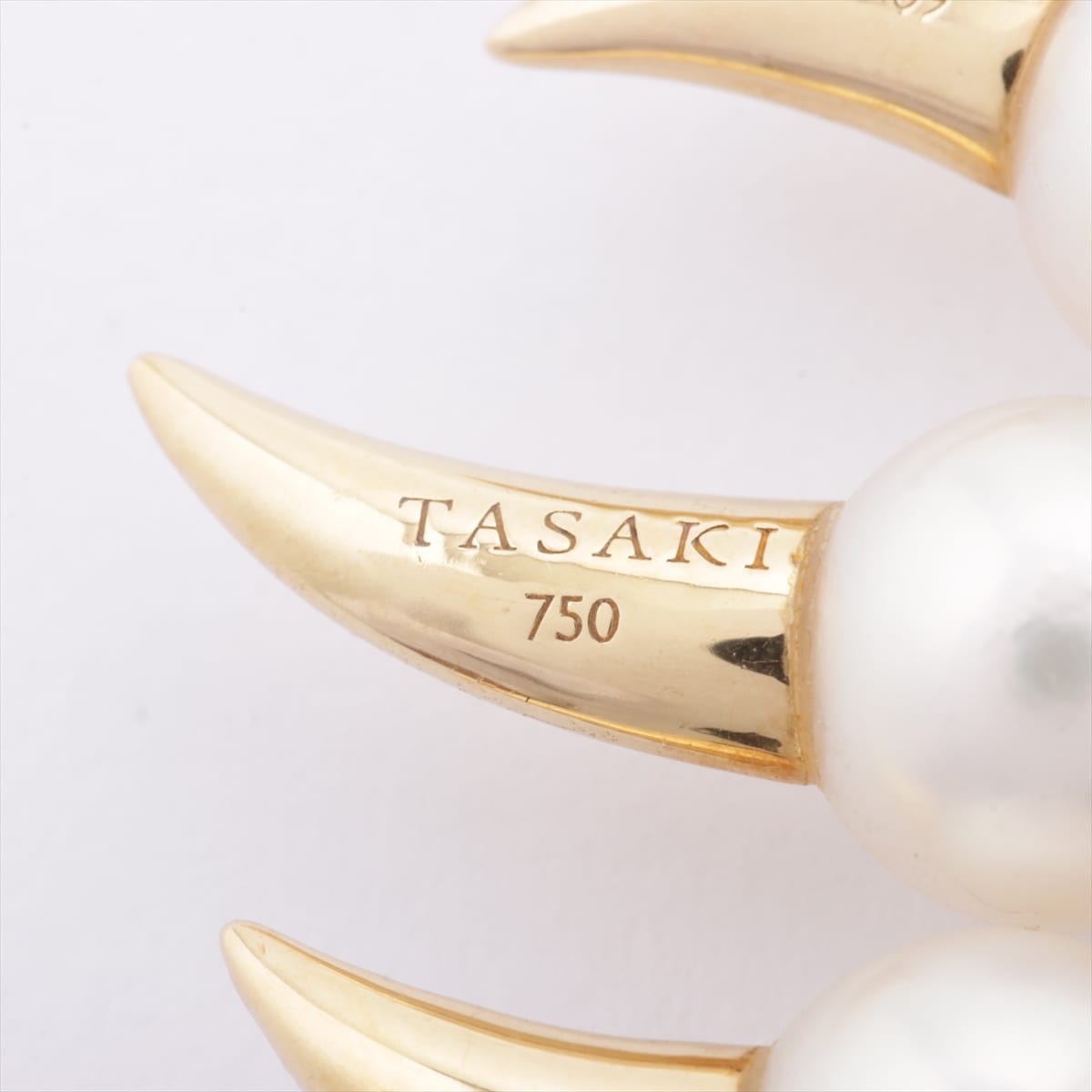 TASAKI Danger Fang Pearl diamond Necklace 750YG 8.6g 0.09ct