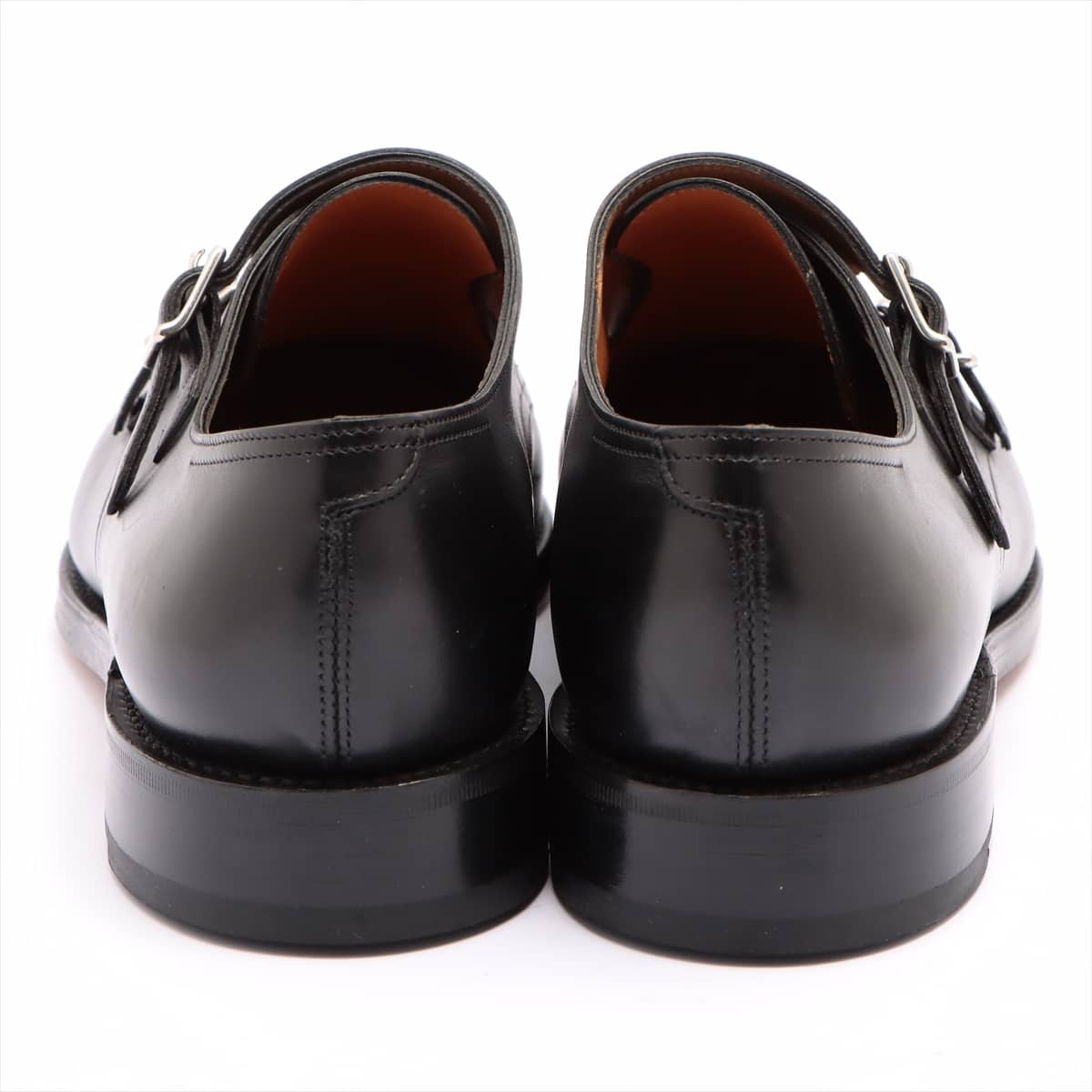 John Lobb Leather Dress shoes 8 Men's Black Double monk strap