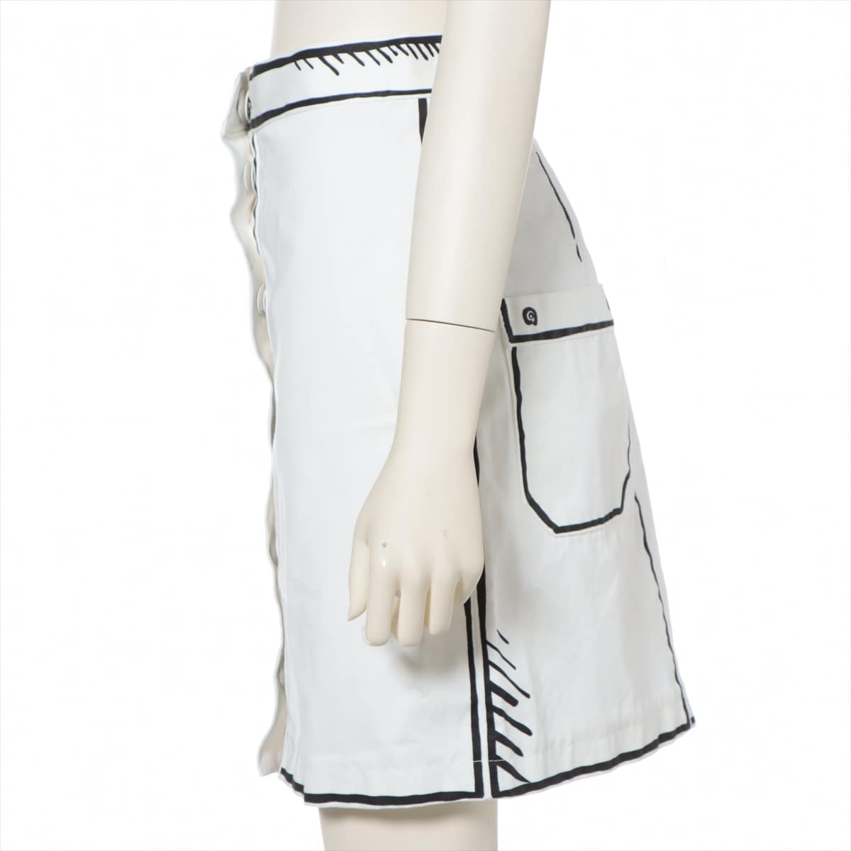 Fendi 20 years Cotton Skirt 38 Ladies' White  Joshua Vidas California Sky Collection