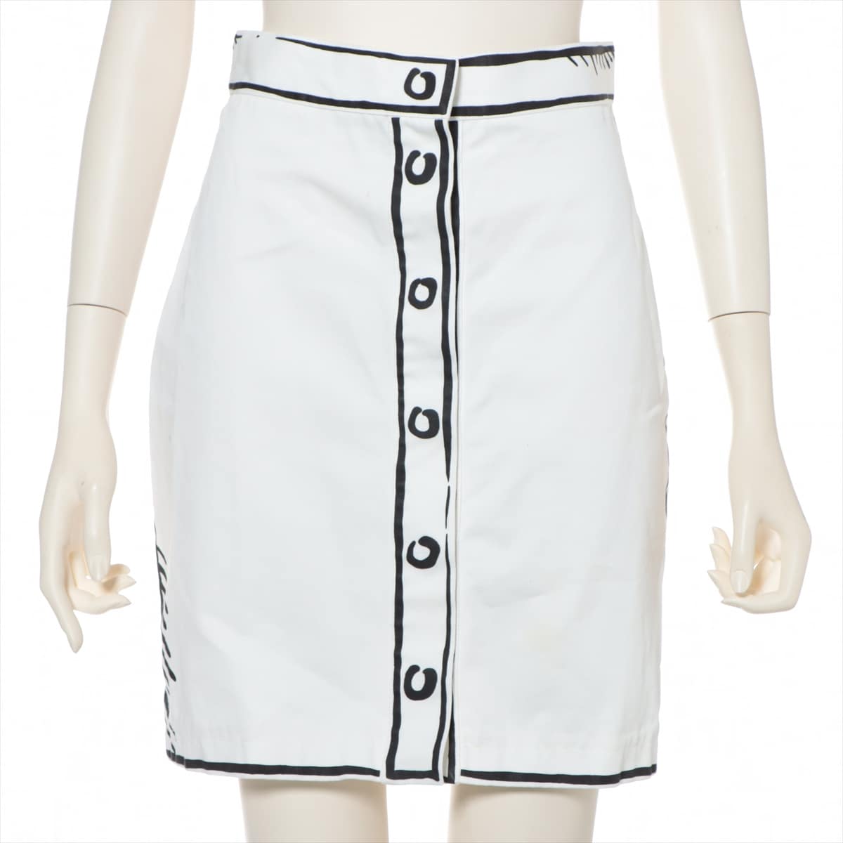 Fendi 20 years Cotton Skirt 38 Ladies' White  Joshua Vidas California Sky Collection