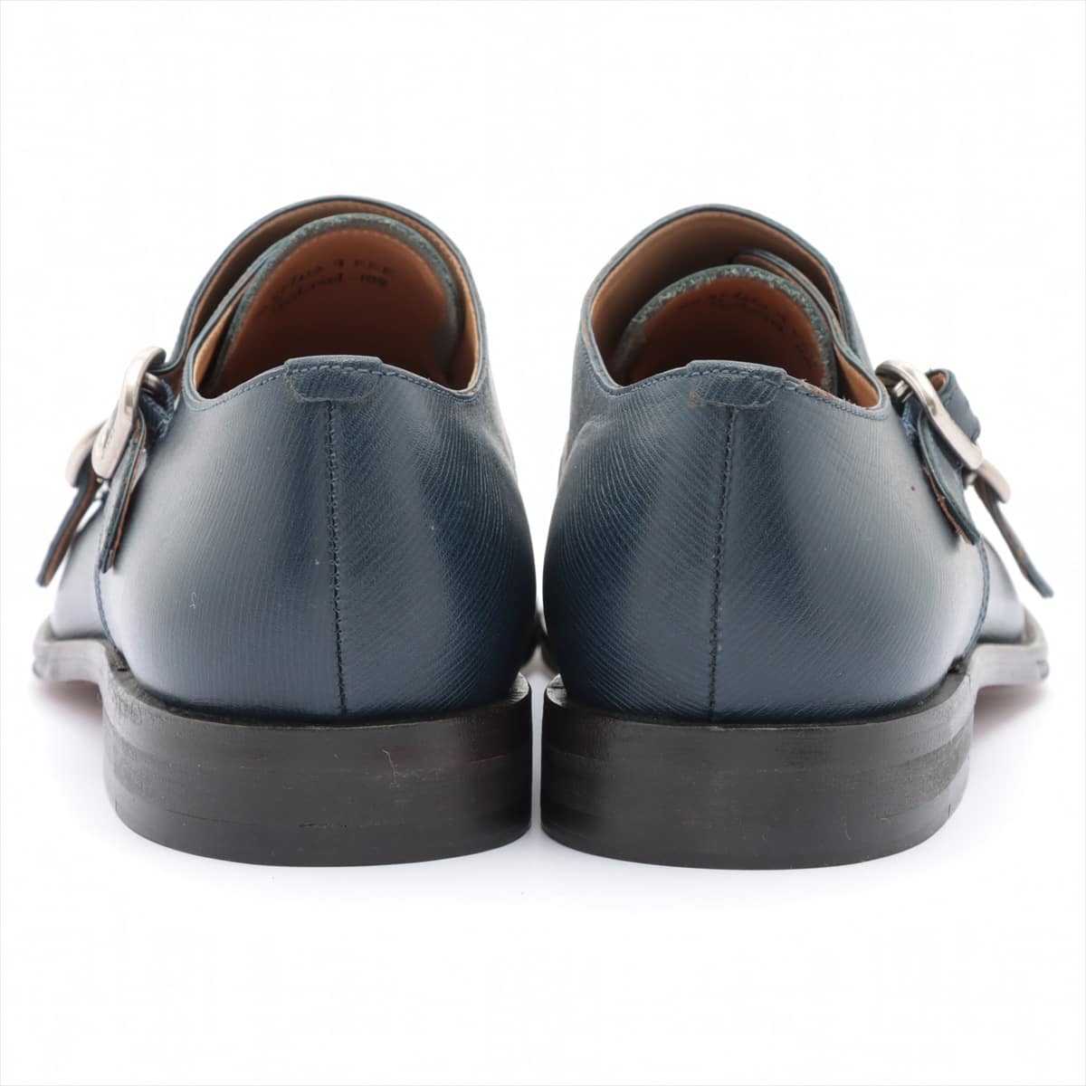 Barry Leather Dress shoes 9E Men's Navy blue Double monk strap Gobriel-108