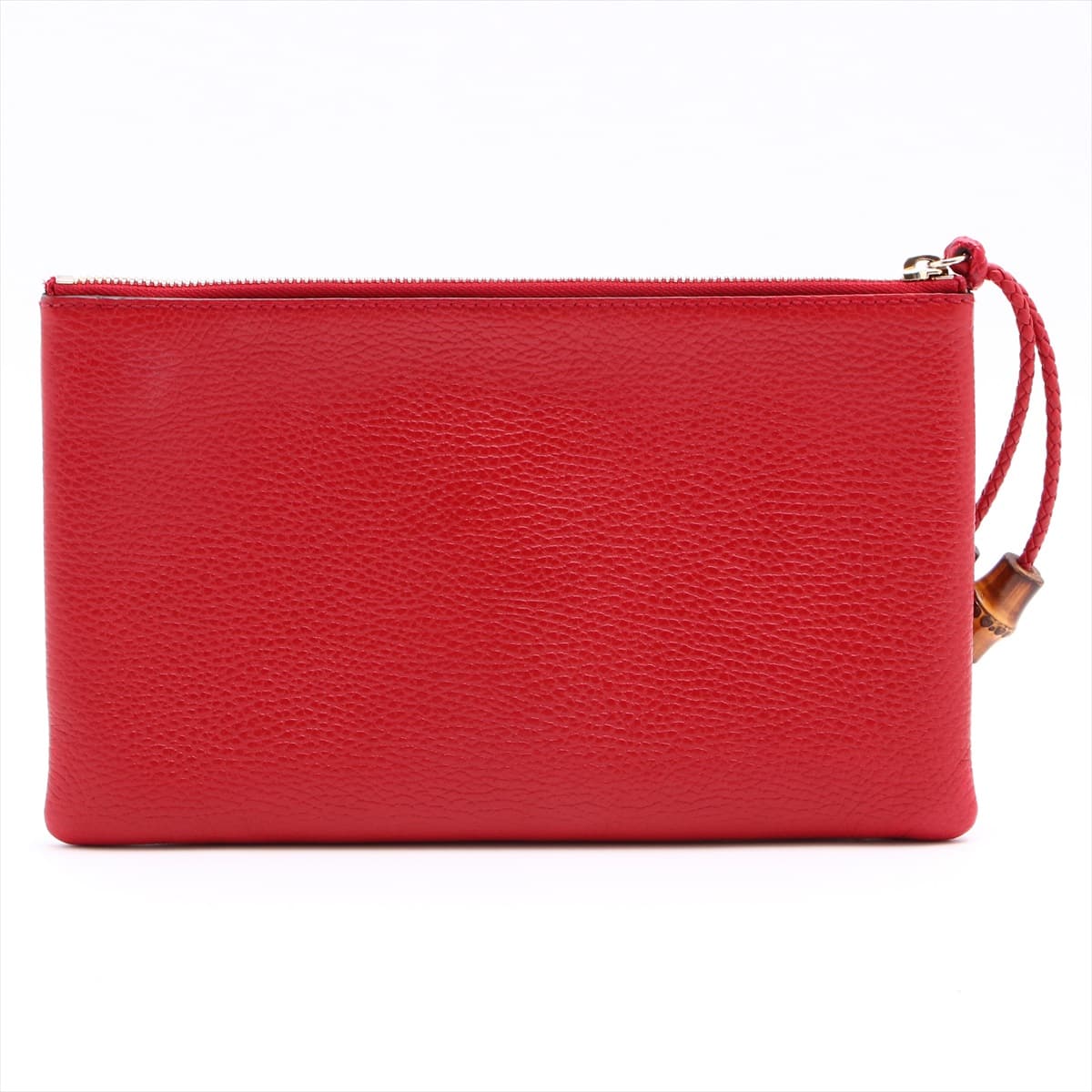 Gucci Bamboo Tassel Leather Clutch bag Red 449652