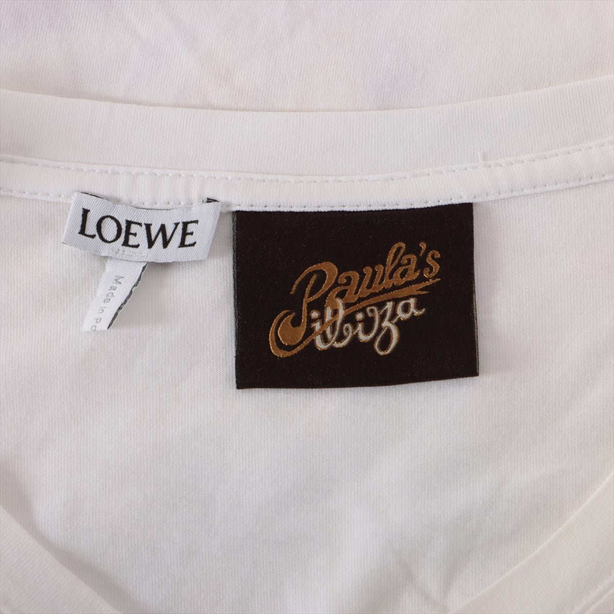Loewe x Paula's Ibiza 20SS Cotton T-shirt L Ladies' White  Flower