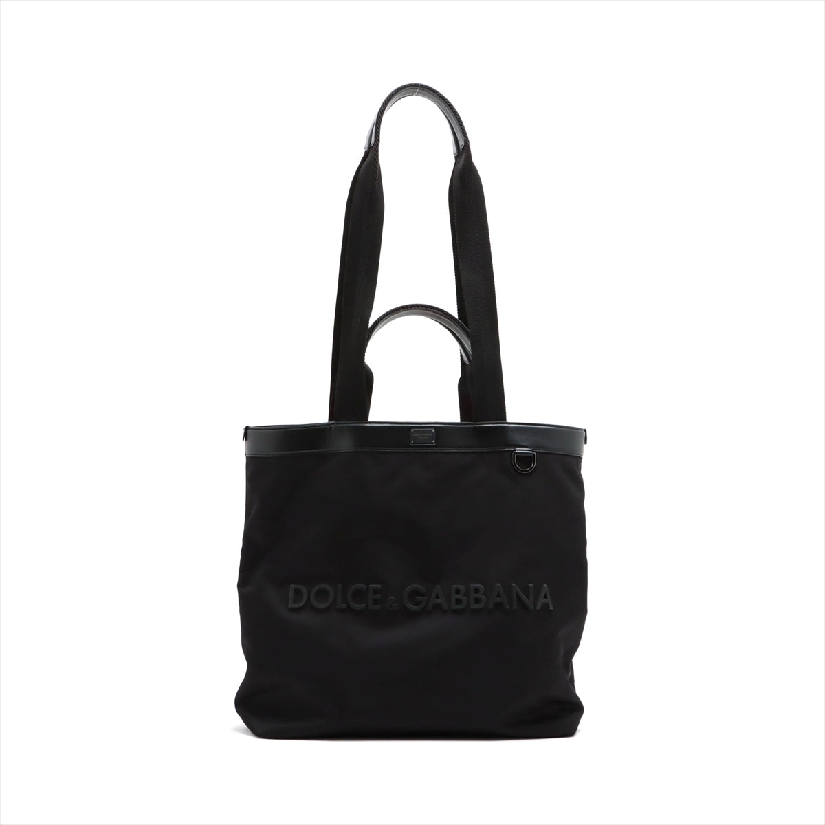 Dolce & Gabbana Nylon & Leather 2 Way Handbag Black